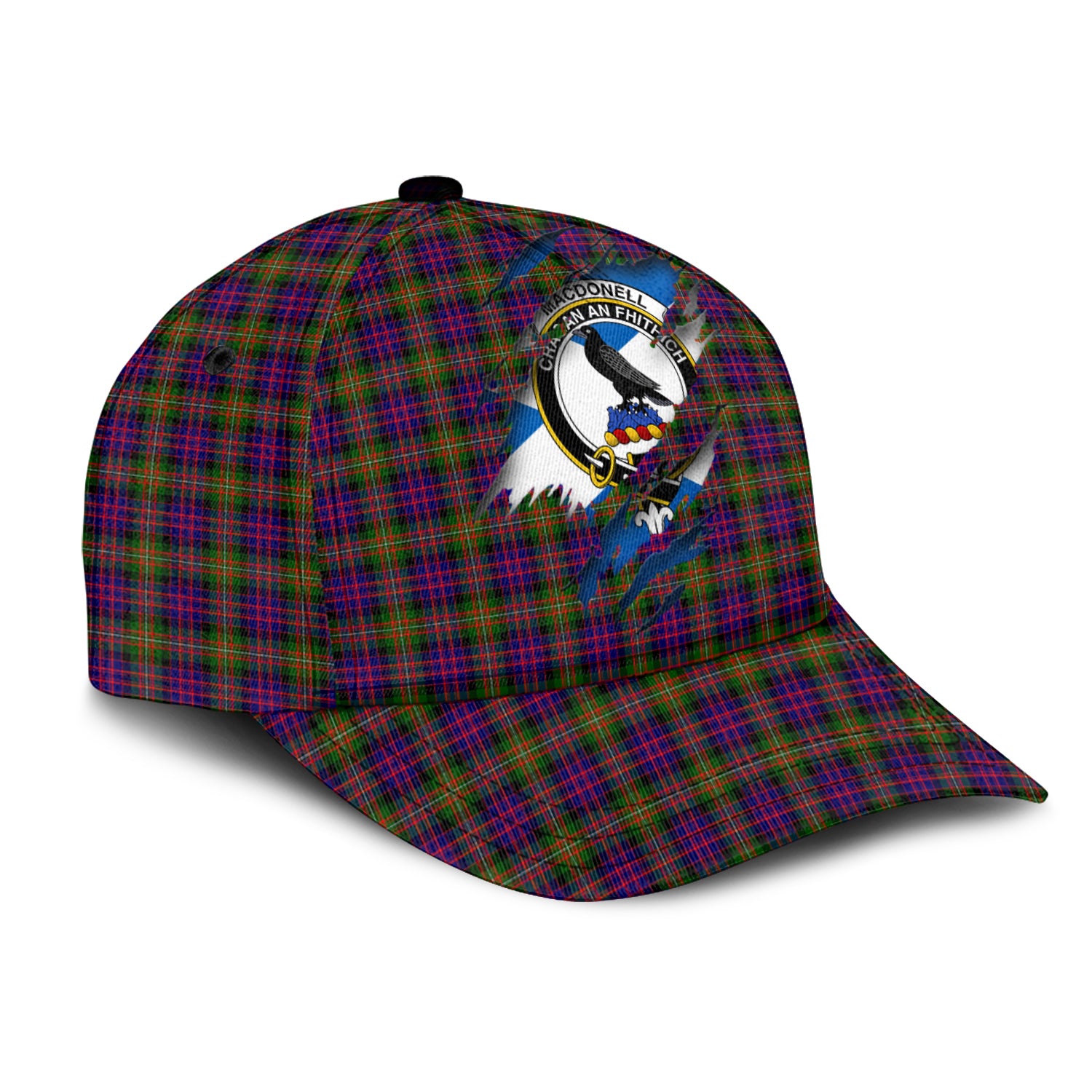 MacDonell of Glengarry Modern Tartan Plaid Cap, Family Crest In Me Style Tartan Baseball Cap TS23 Trucker Hats Custom Hats Gifts For Men & Women