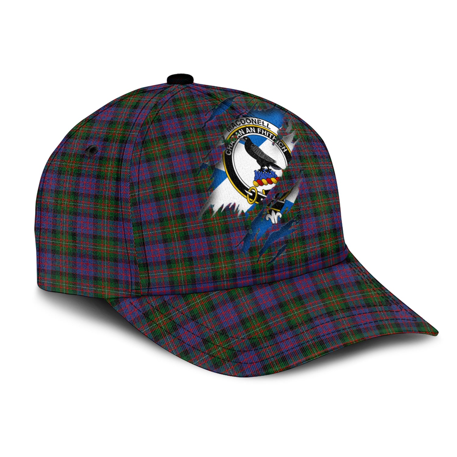 MacDonell of Glengarry Tartan Plaid Cap, Family Crest In Me Style Tartan Baseball Cap TS23 Trucker Hats Custom Hats Gifts For Men & Women