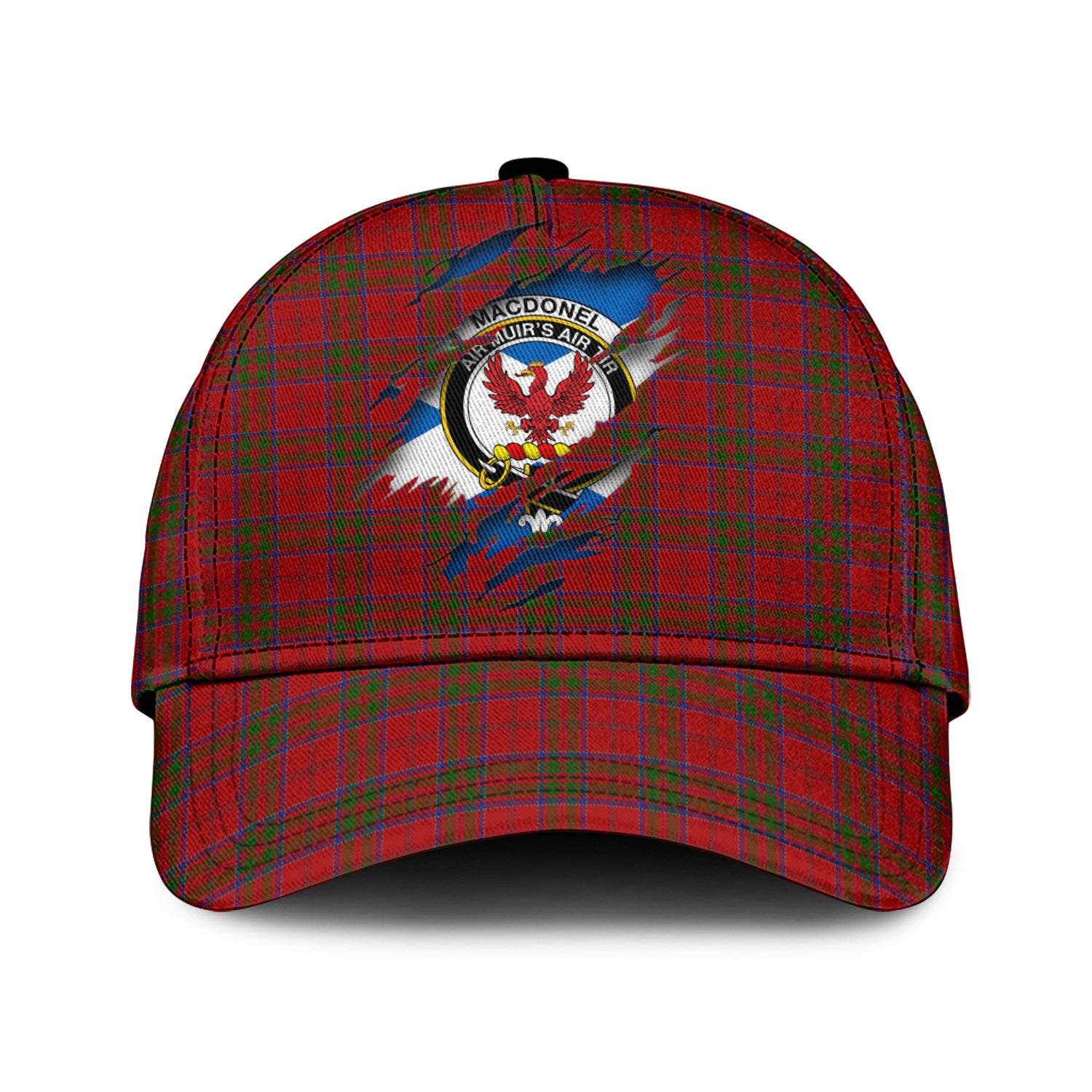 MacDonell of Keppoch Tartan Plaid Cap, Family Crest In Me Style Tartan Baseball Cap TS23 Trucker Hats Custom Hats Gifts For Men & Women
