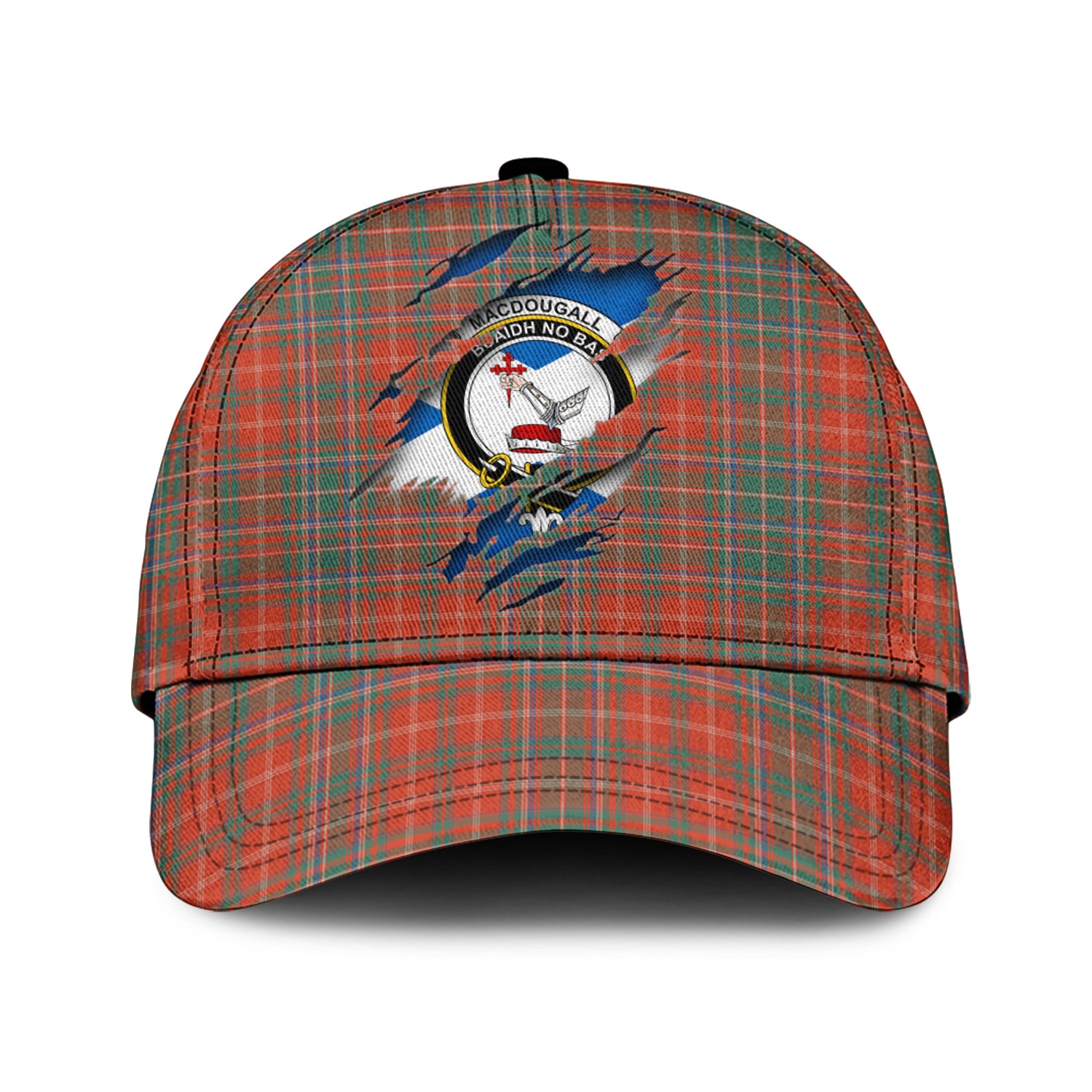 MacDougall Ancient Tartan Plaid Cap, Family Crest In Me Style Tartan Baseball Cap TS23 Trucker Hats Custom Hats Gifts For Men & Women