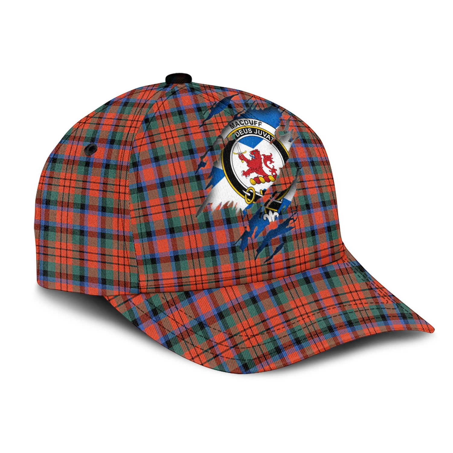 MacDuff Ancient Tartan Plaid Cap, Family Crest In Me Style Tartan Baseball Cap TS23 Trucker Hats Custom Hats Gifts For Men & Women