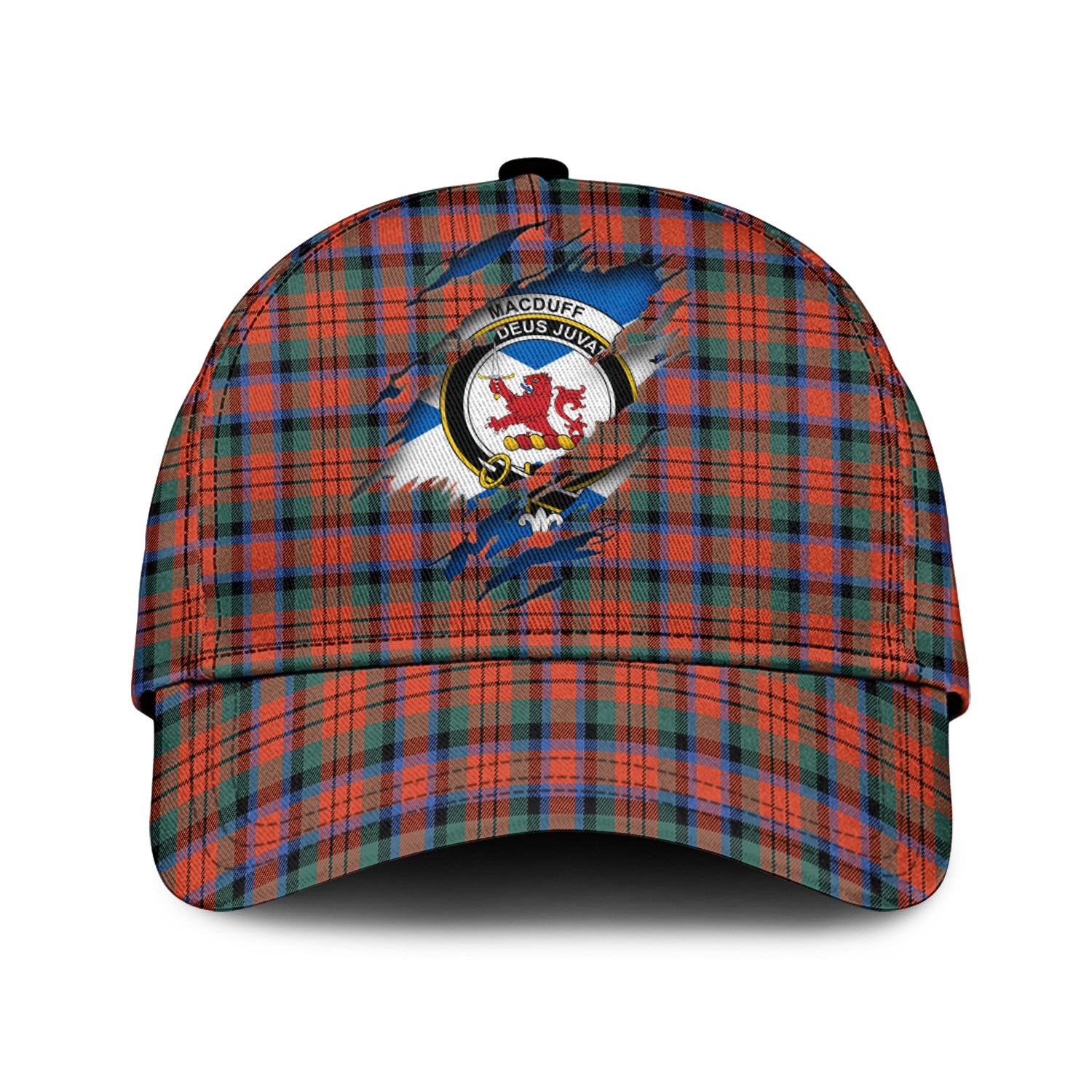 MacDuff Ancient Tartan Plaid Cap, Family Crest In Me Style Tartan Baseball Cap TS23 Trucker Hats Custom Hats Gifts For Men & Women