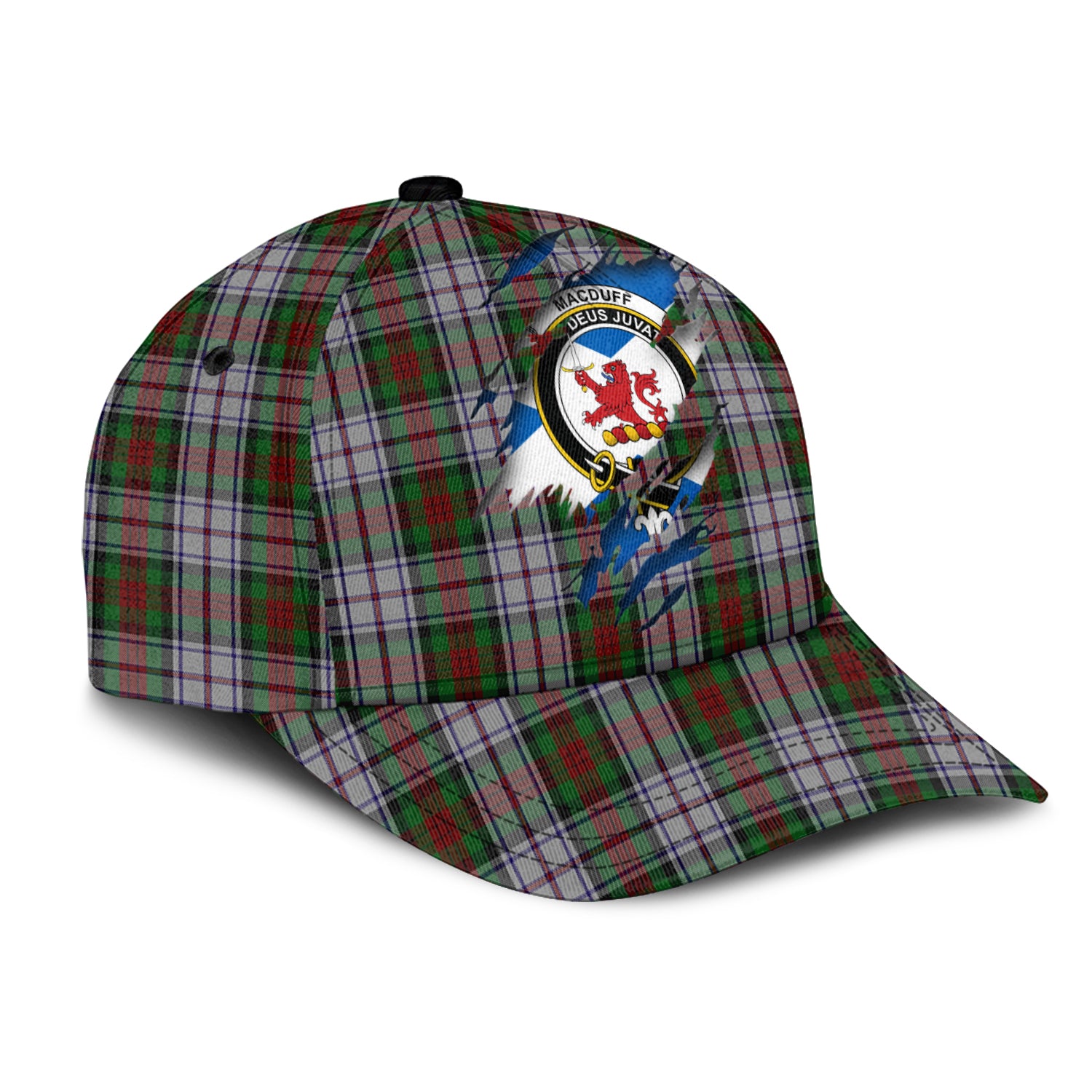 MacDuff Dress Tartan Plaid Cap, Family Crest In Me Style Tartan Baseball Cap TS23 Trucker Hats Custom Hats Gifts For Men & Women