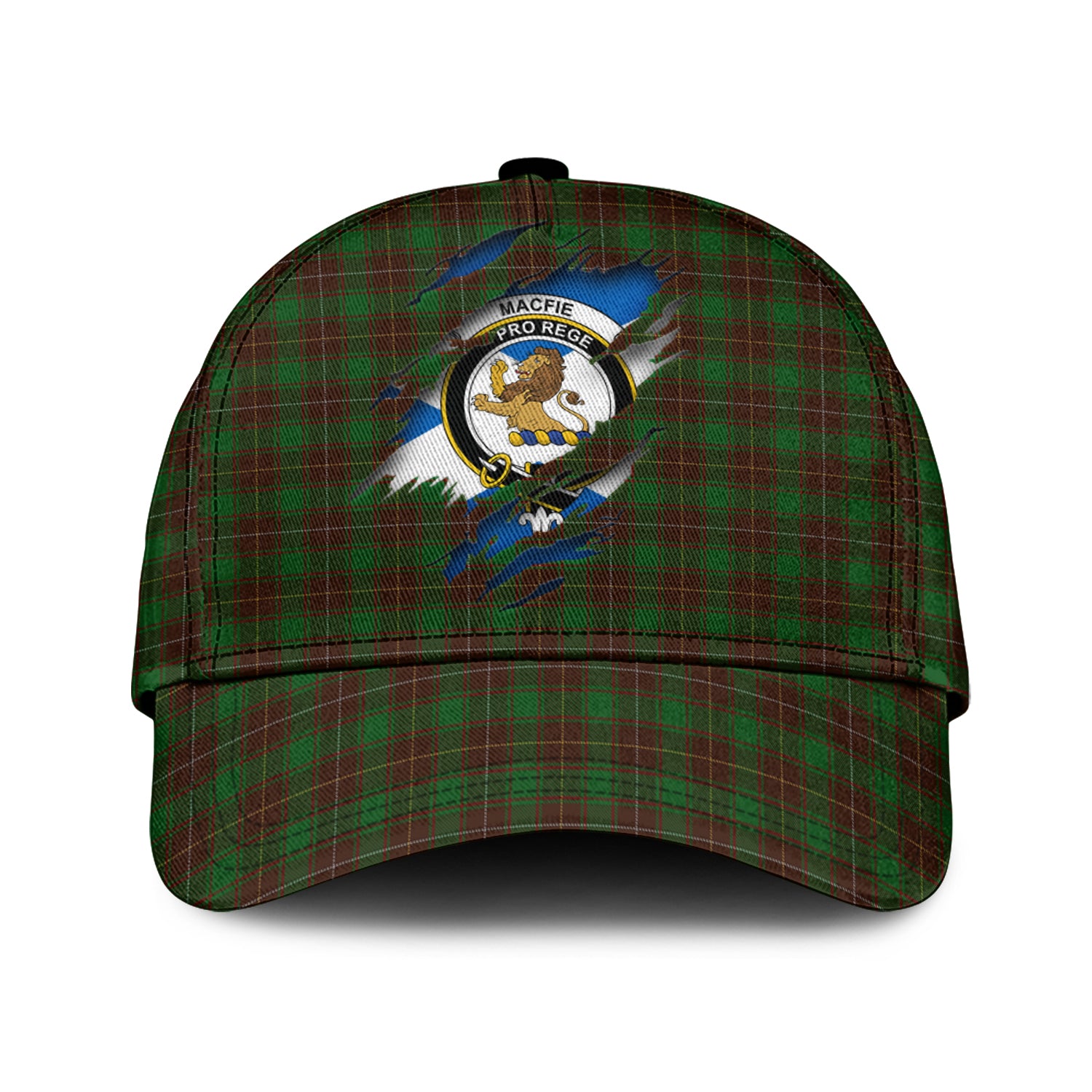 MacFie Hunting Tartan Plaid Cap, Family Crest In Me Style Tartan Baseball Cap TS23 Trucker Hats Custom Hats Gifts For Men & Women