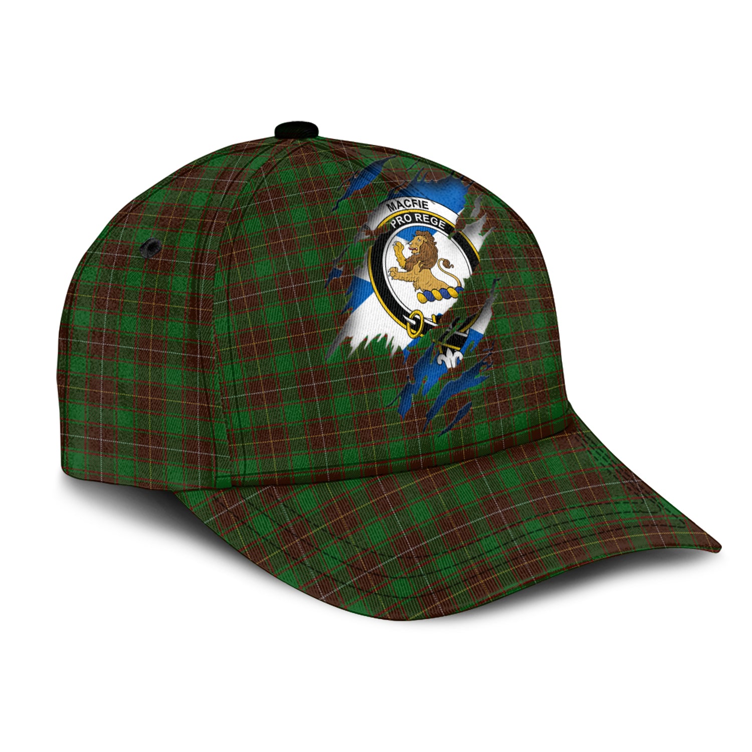 MacFie Hunting Tartan Plaid Cap, Family Crest In Me Style Tartan Baseball Cap TS23 Trucker Hats Custom Hats Gifts For Men & Women