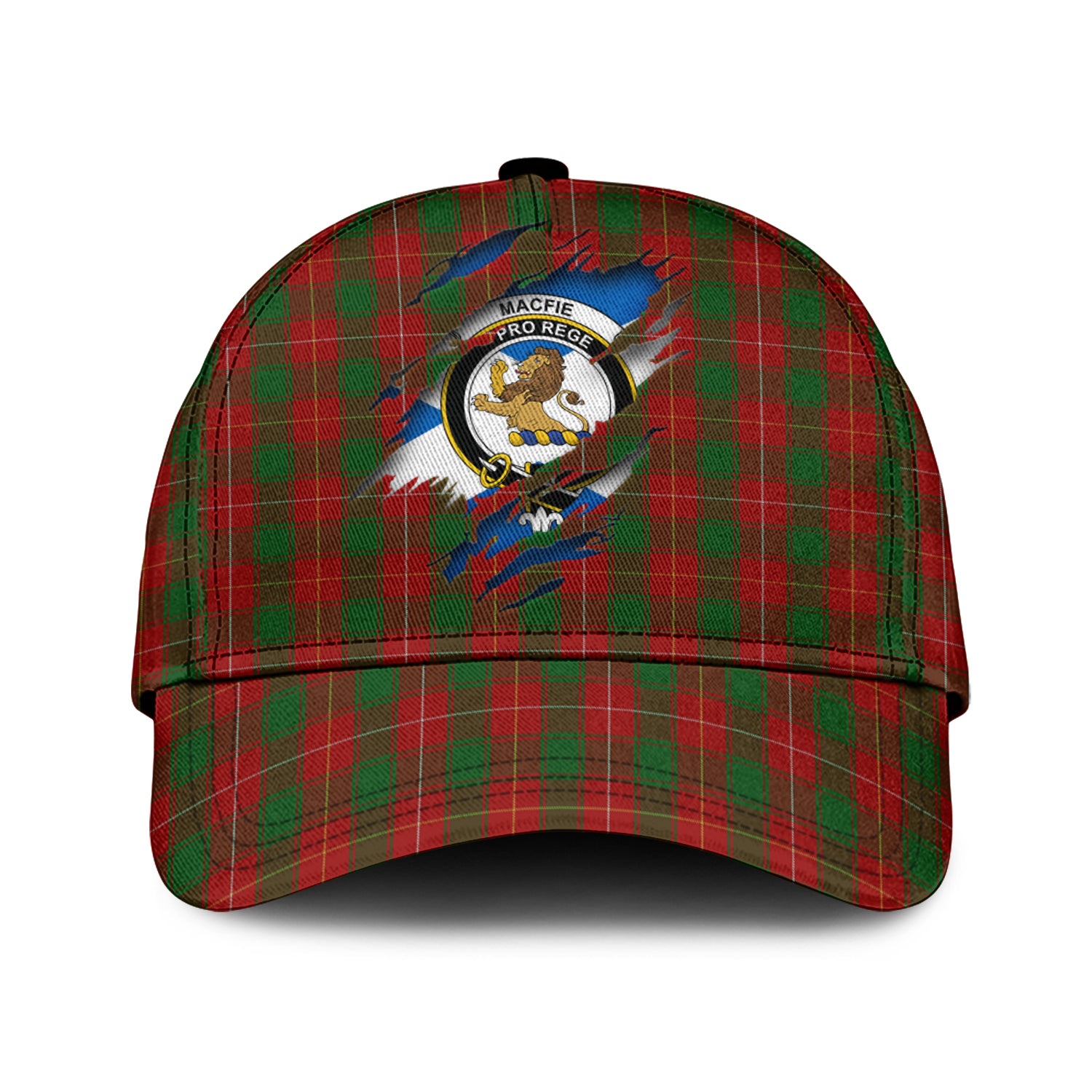 MacFie Tartan Plaid Cap, Family Crest In Me Style Tartan Baseball Cap TS23 Trucker Hats Custom Hats Gifts For Men & Women