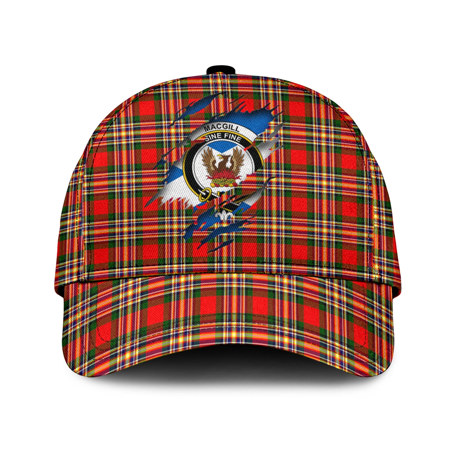 MacGill Modern Tartan Plaid Cap, Family Crest In Me Style Tartan Baseball Cap TS23 Trucker Hats Custom Hats Gifts For Men & Women