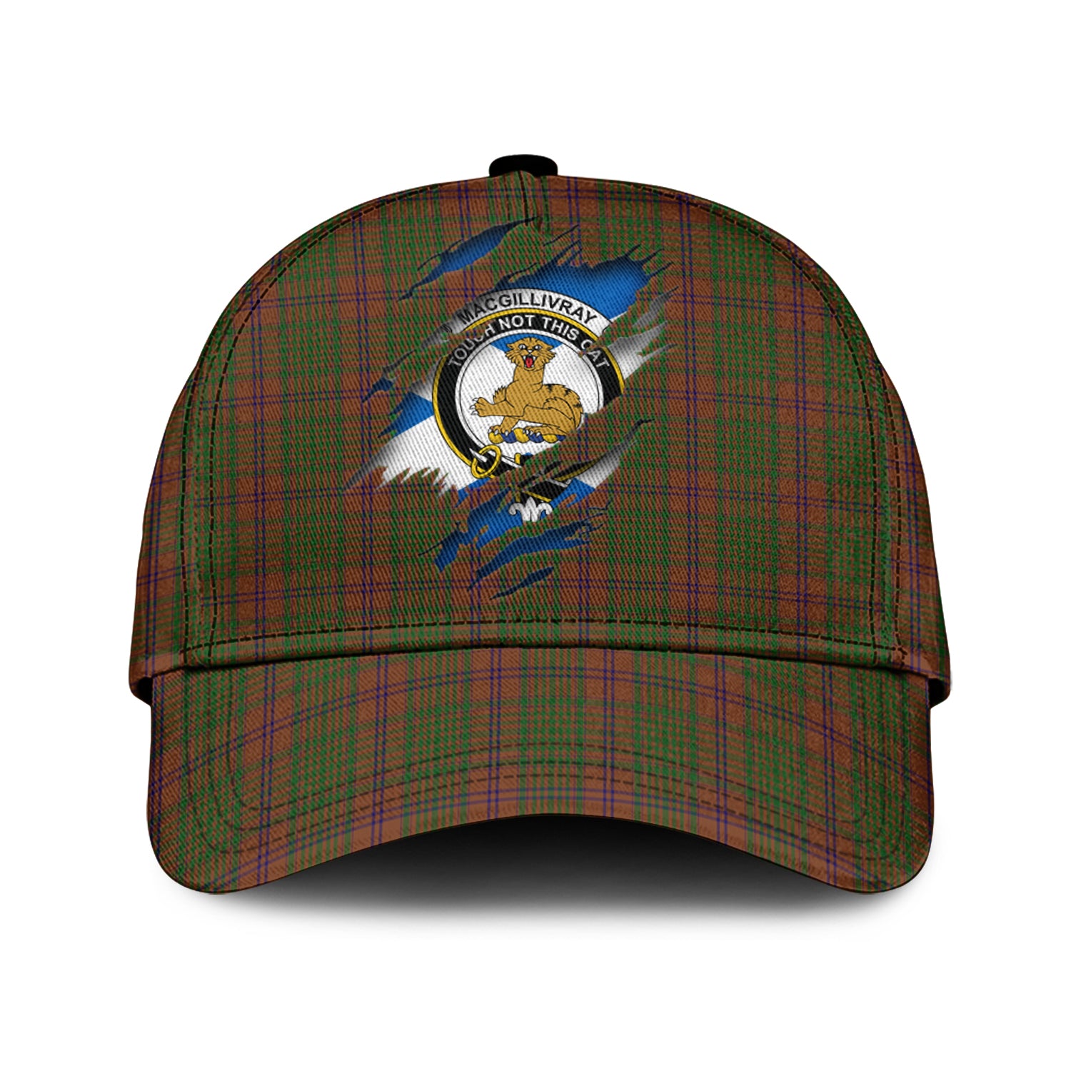 MacGillivray Hunting Tartan Plaid Cap, Family Crest In Me Style Tartan Baseball Cap TS23 Trucker Hats Custom Hats Gifts For Men & Women