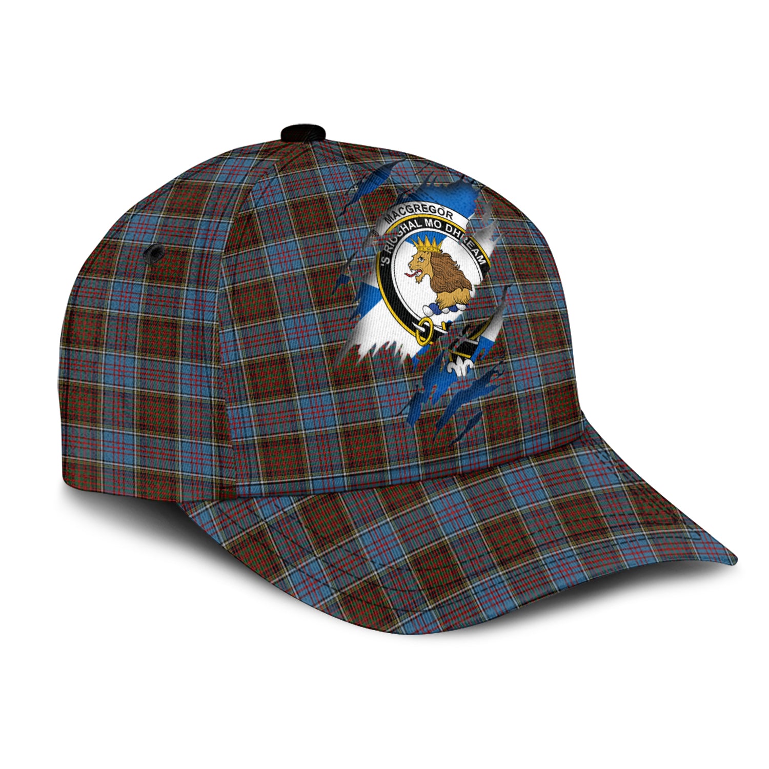 MacGregor Hastie Tartan Plaid Cap, Family Crest In Me Style Tartan Baseball Cap TS23 Trucker Hats Custom Hats Gifts For Men & Women