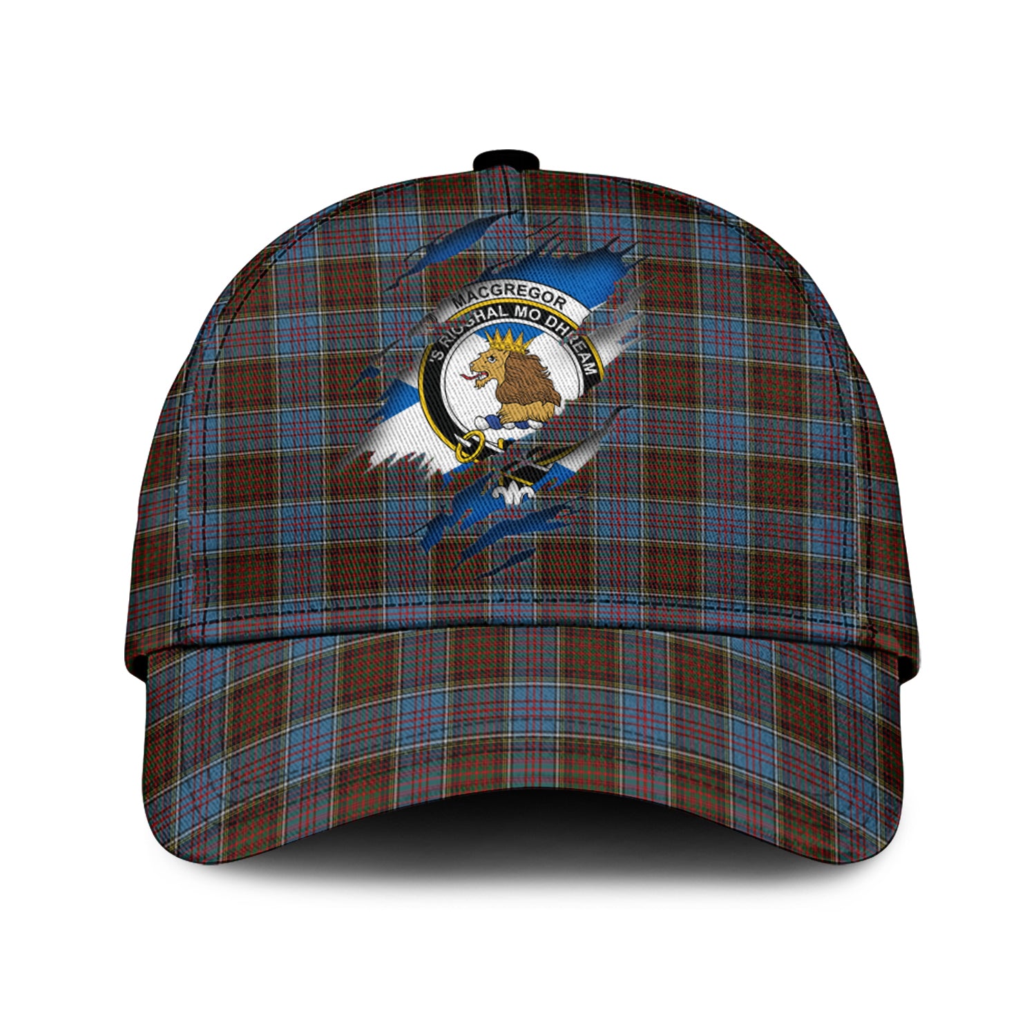 MacGregor Hastie Tartan Plaid Cap, Family Crest In Me Style Tartan Baseball Cap TS23 Trucker Hats Custom Hats Gifts For Men & Women