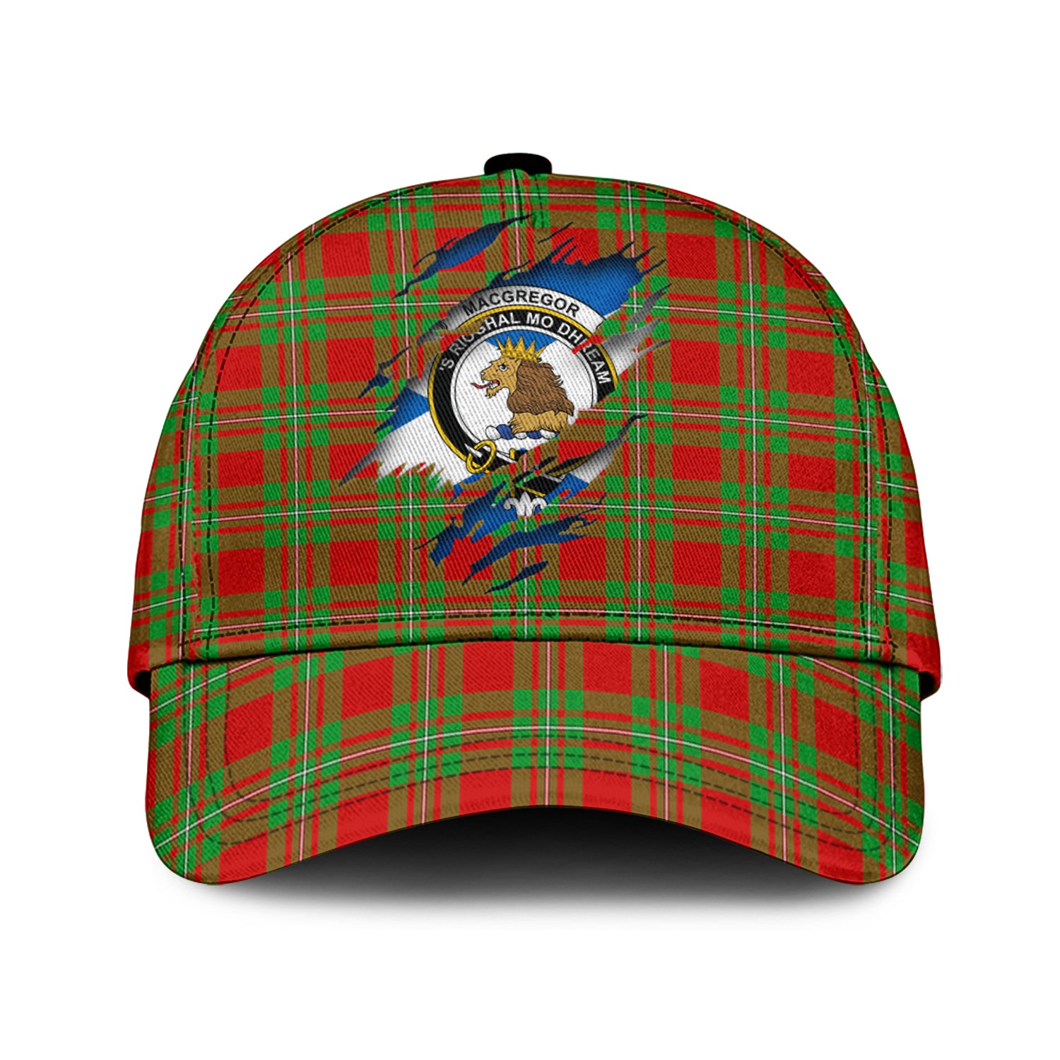 MacGregor Modern Tartan Plaid Cap, Family Crest In Me Style Tartan Baseball Cap TS23 Trucker Hats Custom Hats Gifts For Men & Women