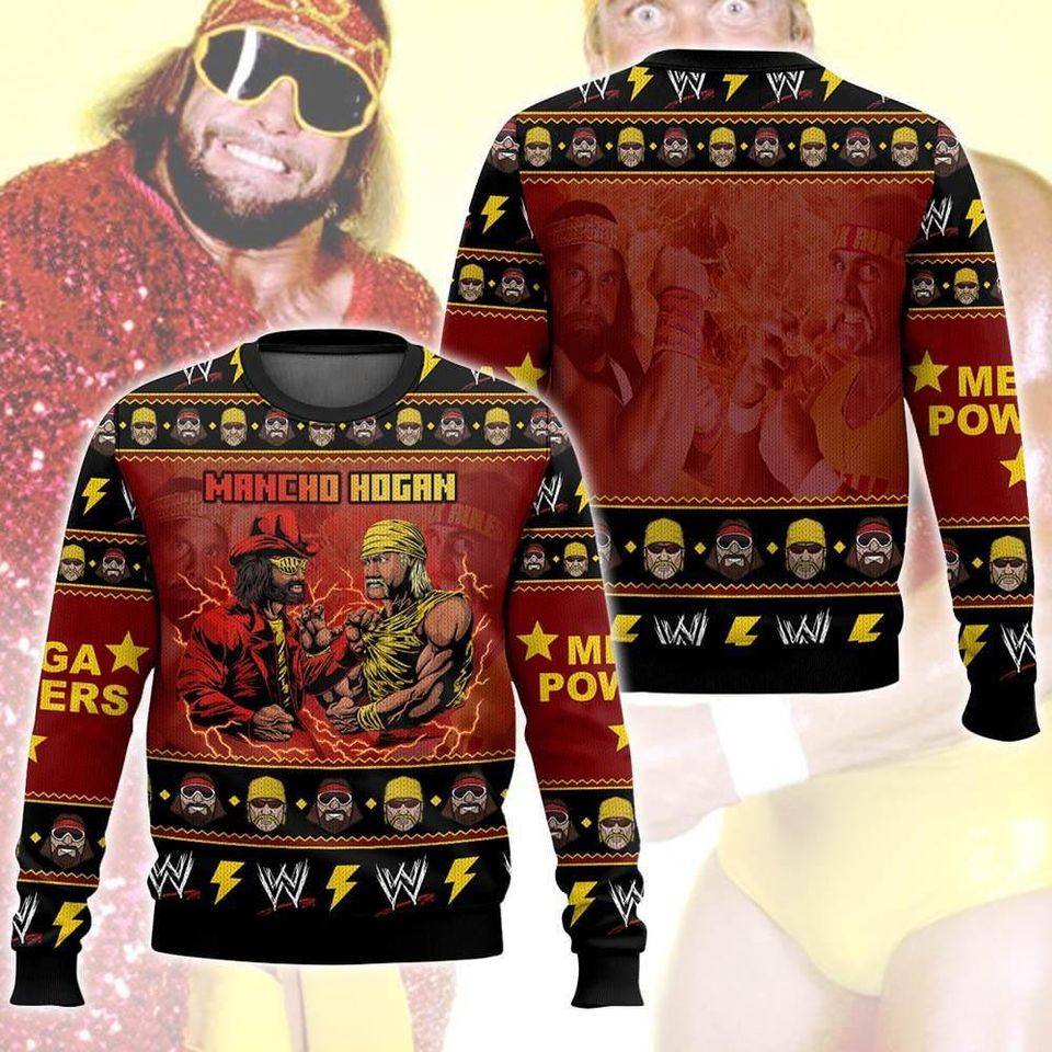 Macho Hogan Christmas Ugly Sweater, Hulk Hogan Macho Man Savage Sweatshirt