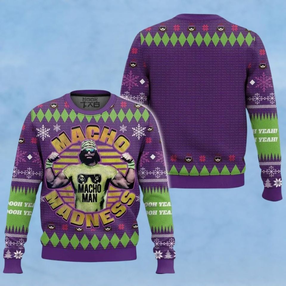 Macho Madness Macho Man Ugly Christmas Sweater