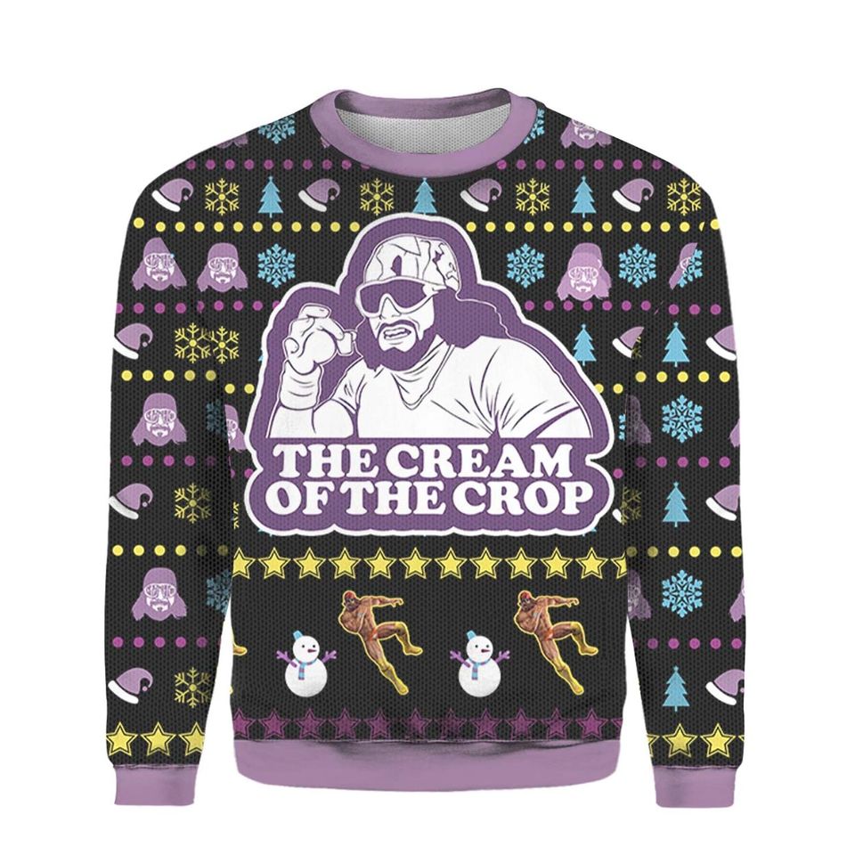 Macho Man Randy Savage Ugly Sweater, Xmas Sweater 3D,The Cream of the Crop Macho Man
