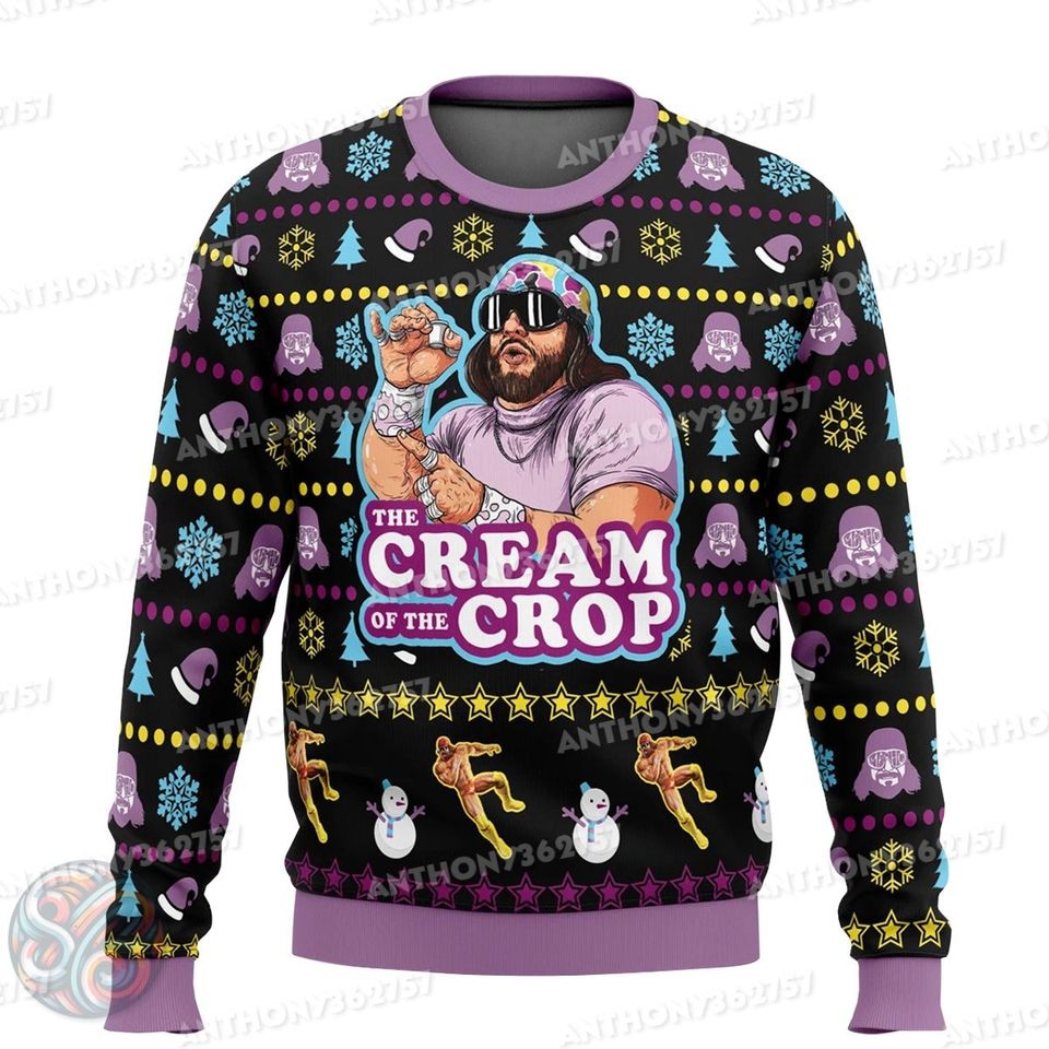 Macho Man Sweater, Ugly Christmas Sweater, Randy Savage