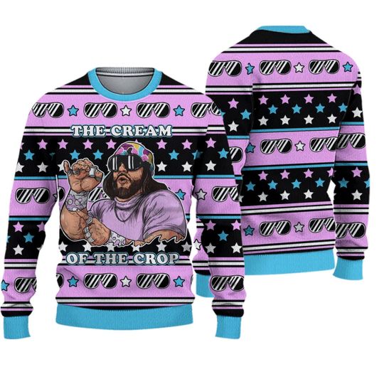Macho Man Ugly Christmas 3D Sweater - Image 2