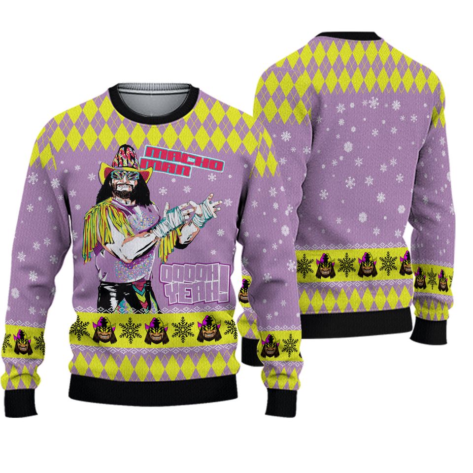 Macho Man Ugly Christmas Sweater, Macho Man Randy Savage Sweatshirt