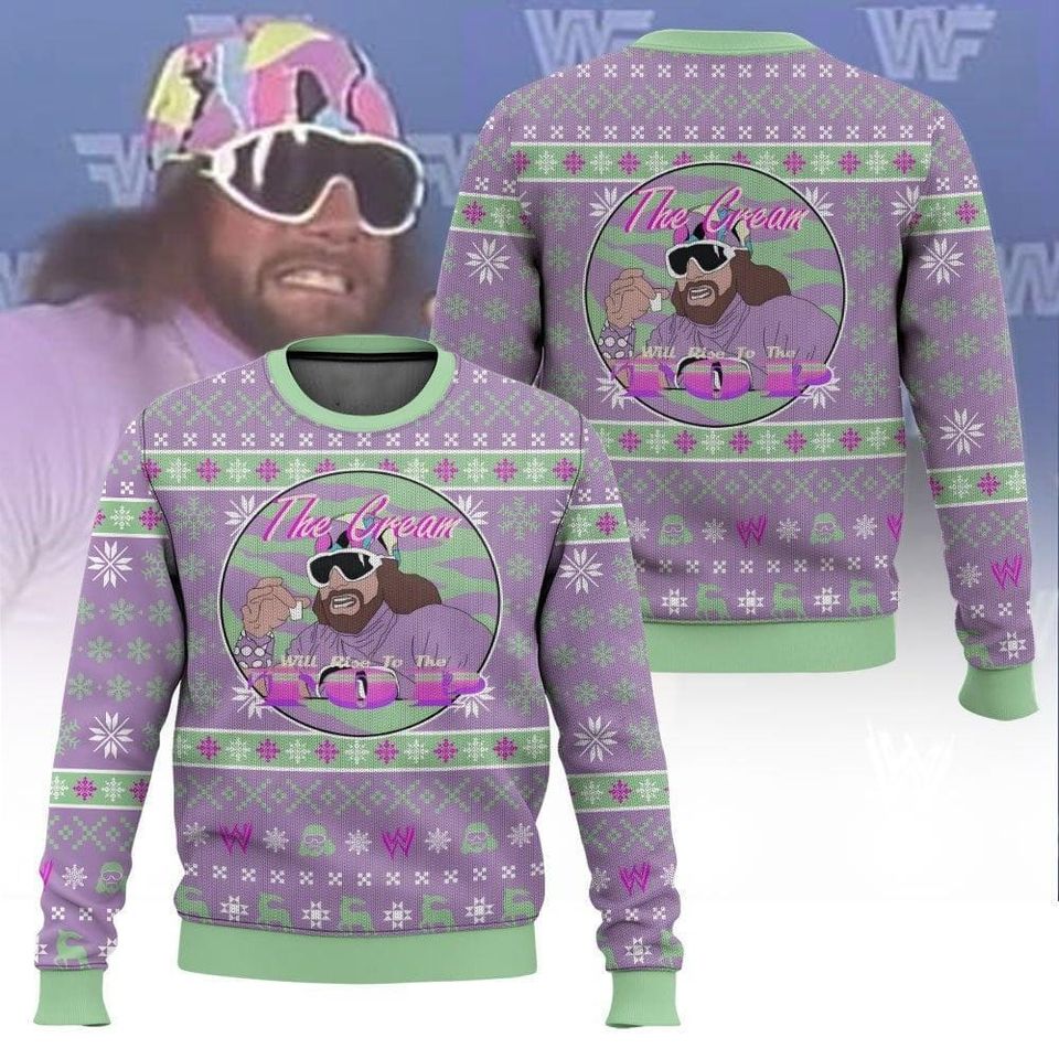 Macho Man Ugly Sweater, The Cream Of The Crop Ugly Christmas Sweater