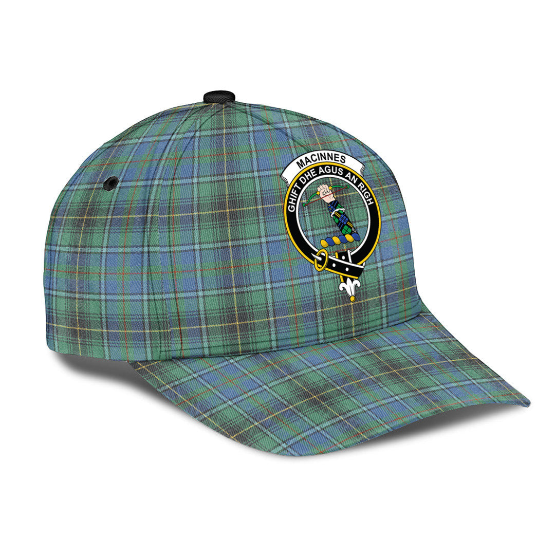 MacInnes Ancient Tartan Baseball Cap, Tartan Plaid Cap with Family Crest K23 Trucker Hats Custom Hats Gifts For Men & Women