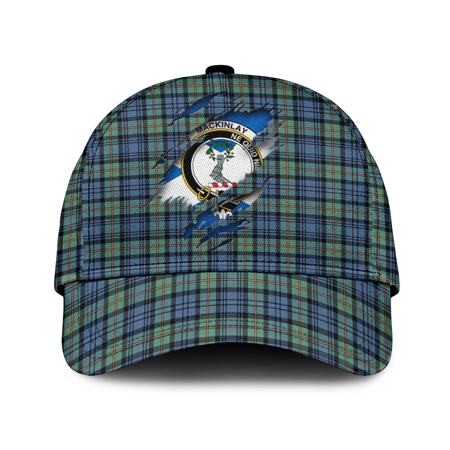 MacKinlay Ancient Tartan Plaid Cap, Family Crest In Me Style Tartan Baseball Cap TS23 Trucker Hats Custom Hats Gifts For Men & Women