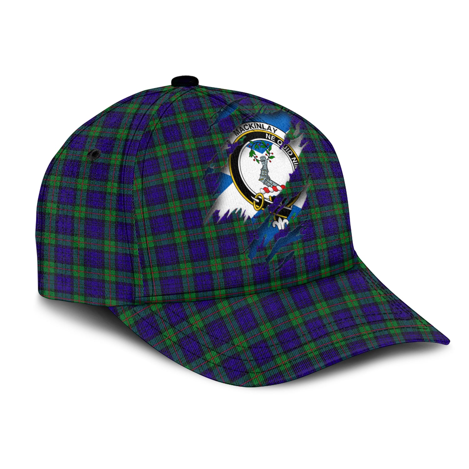 MacKinlay Modern Tartan Plaid Cap, Family Crest In Me Style Tartan Baseball Cap TS23 Trucker Hats Custom Hats Gifts For Men & Women