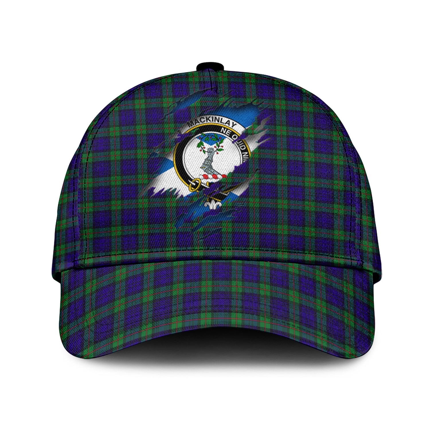 MacKinlay Modern Tartan Plaid Cap, Family Crest In Me Style Tartan Baseball Cap TS23 Trucker Hats Custom Hats Gifts For Men & Women