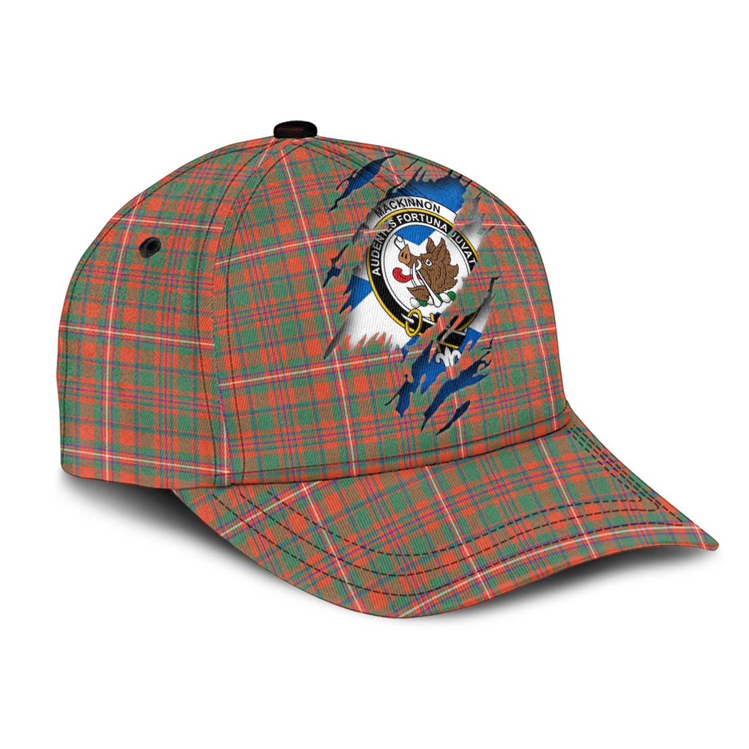 MacKinnon Ancient Tartan Plaid Cap, Family Crest In Me Style Tartan Baseball Cap TS23 Trucker Hats Custom Hats Gifts For Men & Women