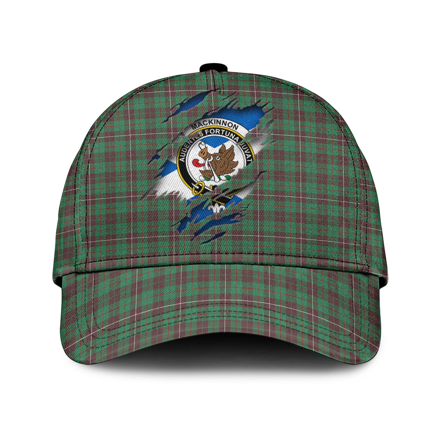 MacKinnon Hunting Ancient Tartan Plaid Cap, Family Crest In Me Style Tartan Baseball Cap TS23 Trucker Hats Custom Hats Gifts For Men & Women