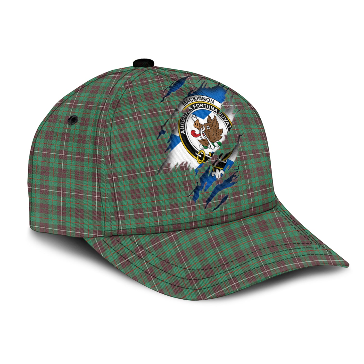 MacKinnon Hunting Ancient Tartan Plaid Cap, Family Crest In Me Style Tartan Baseball Cap TS23 Trucker Hats Custom Hats Gifts For Men & Women