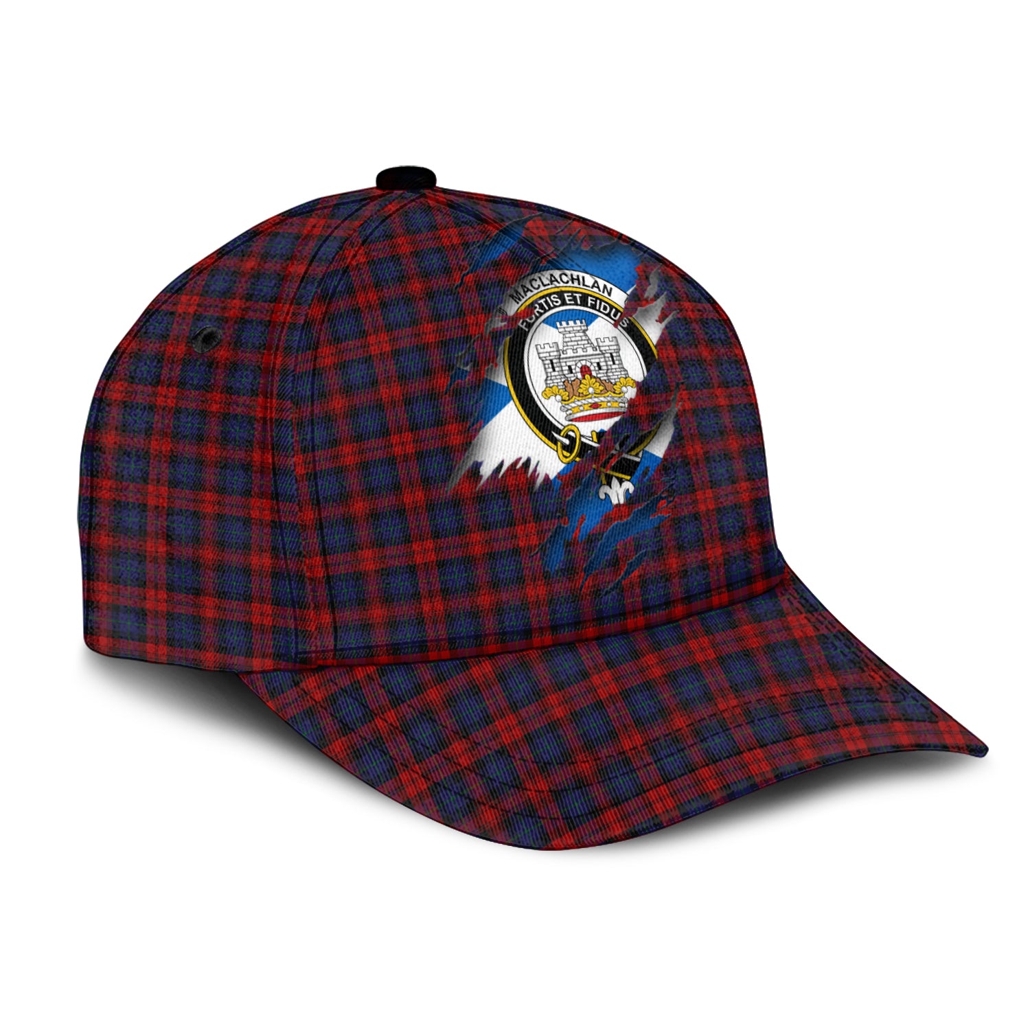 MacLachlan Tartan Plaid Cap, Family Crest In Me Style Tartan Baseball Cap TS23 Trucker Hats Custom Hats Gifts For Men & Women