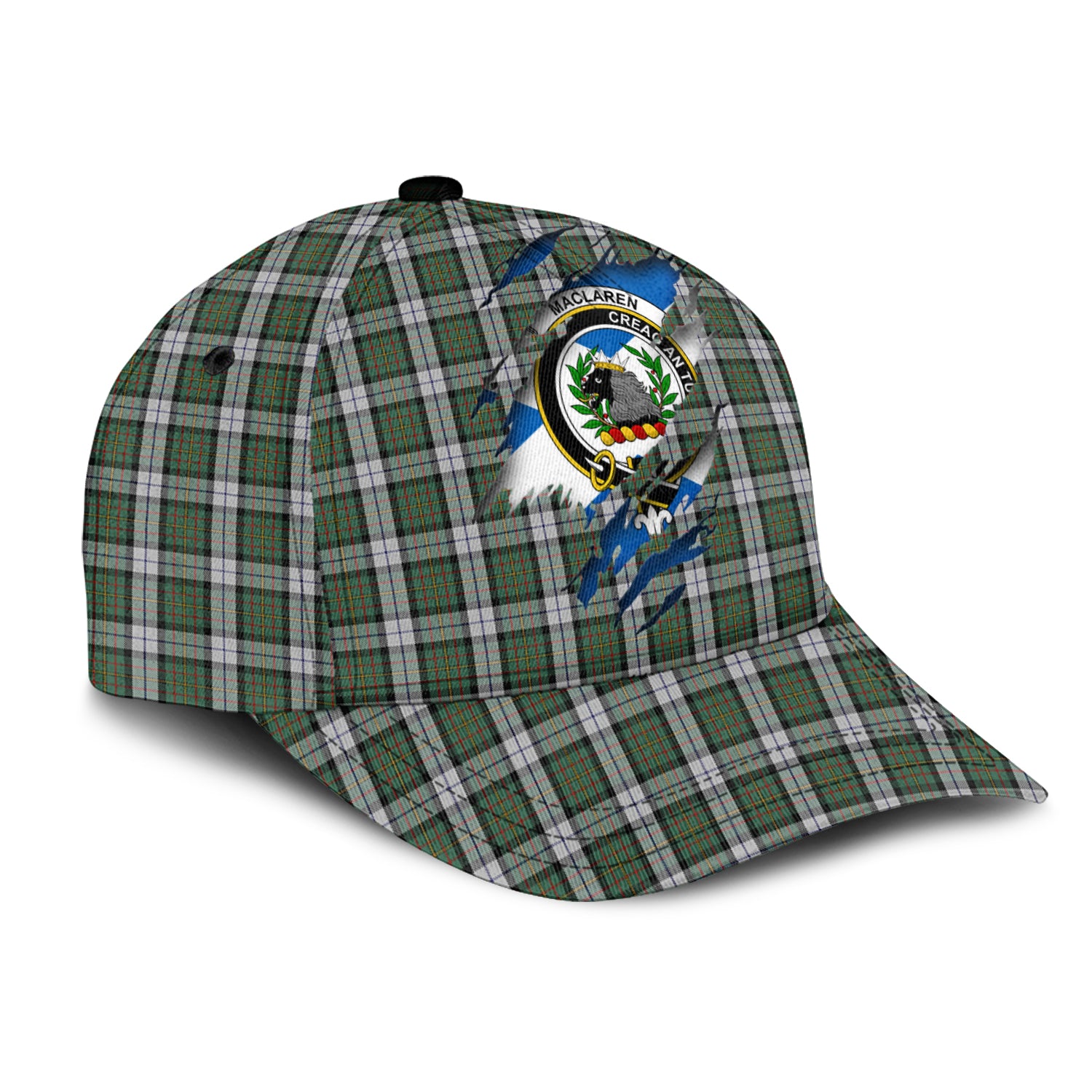 MacLaren Dress Tartan Plaid Cap, Family Crest In Me Style Tartan Baseball Cap TS23 Trucker Hats Custom Hats Gifts For Men & Women