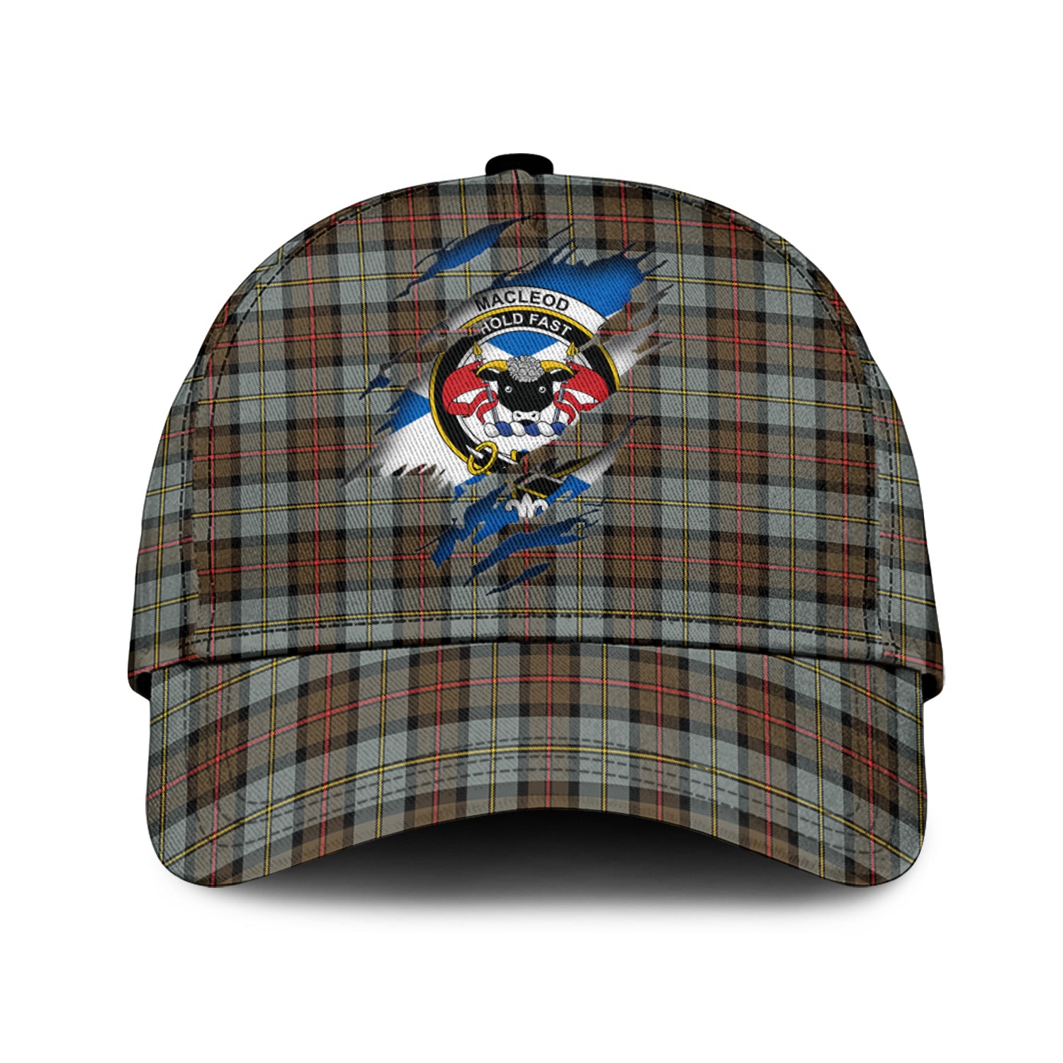 MacLeod of Harris Weathered Tartan Plaid Cap, Family Crest In Me Style Tartan Baseball Cap TS23 Trucker Hats Custom Hats Gifts For Men & Women