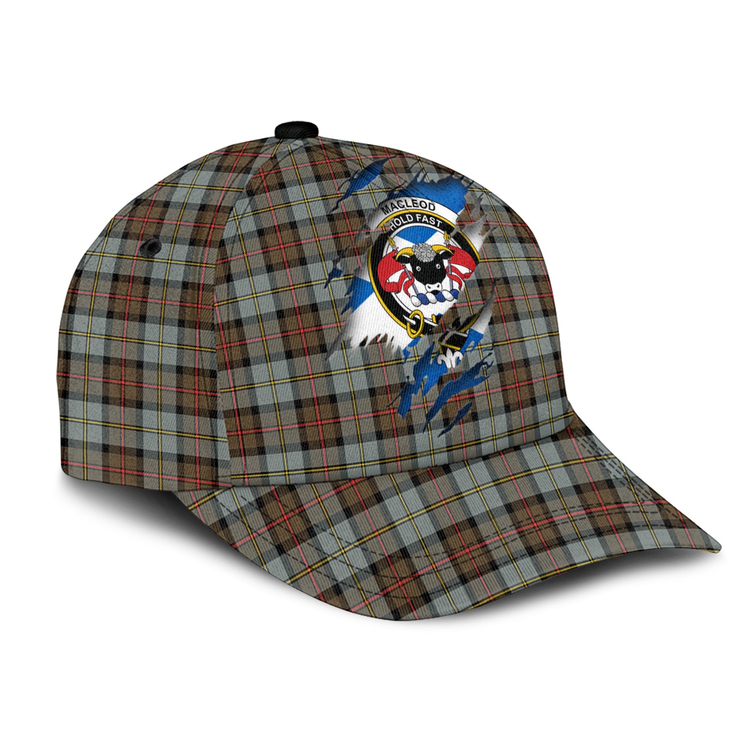 MacLeod of Harris Weathered Tartan Plaid Cap, Family Crest In Me Style Tartan Baseball Cap TS23 Trucker Hats Custom Hats Gifts For Men & Women