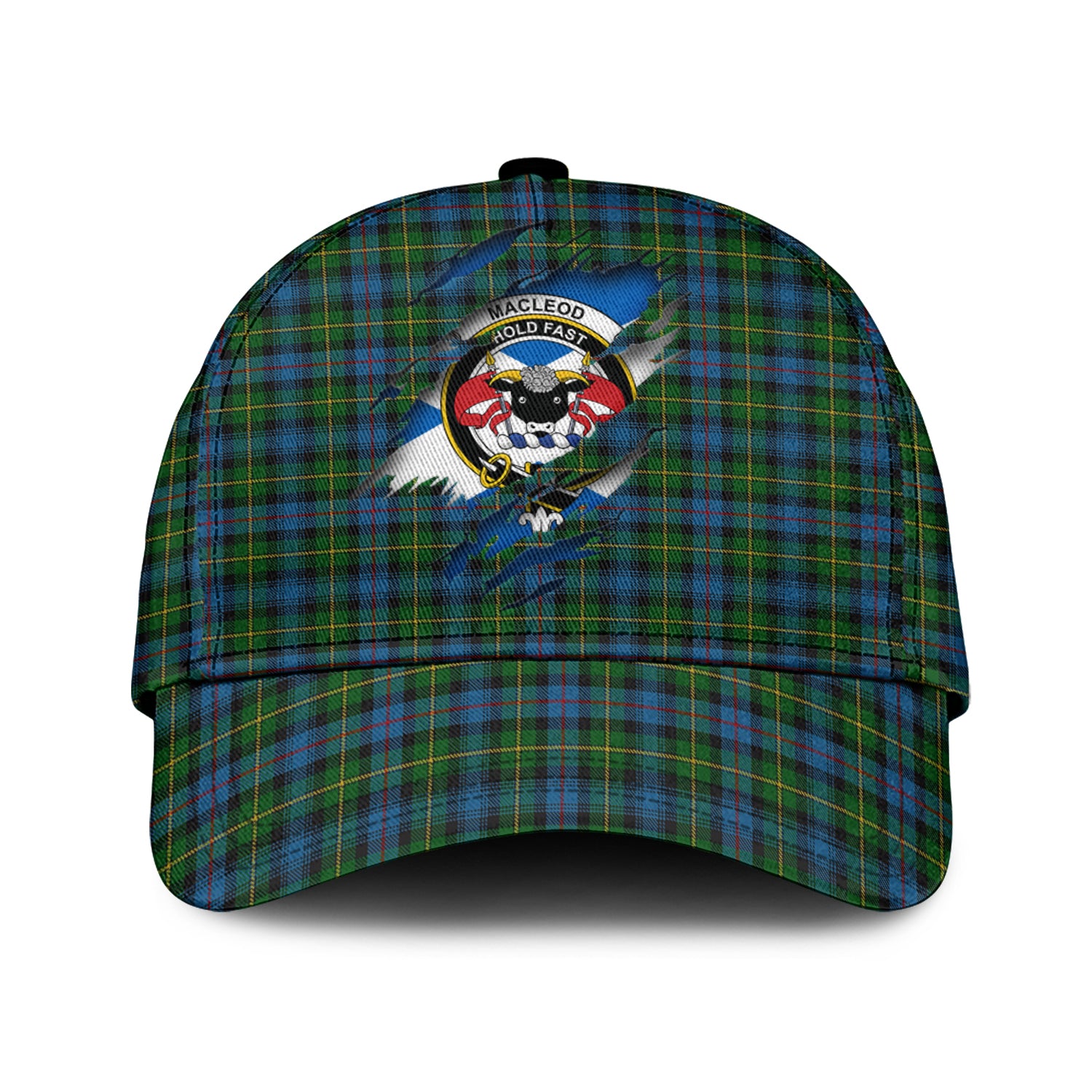 MacLeod of Skye Tartan Plaid Cap, Family Crest In Me Style Tartan Baseball Cap TS23 Trucker Hats Custom Hats Gifts For Men & Women