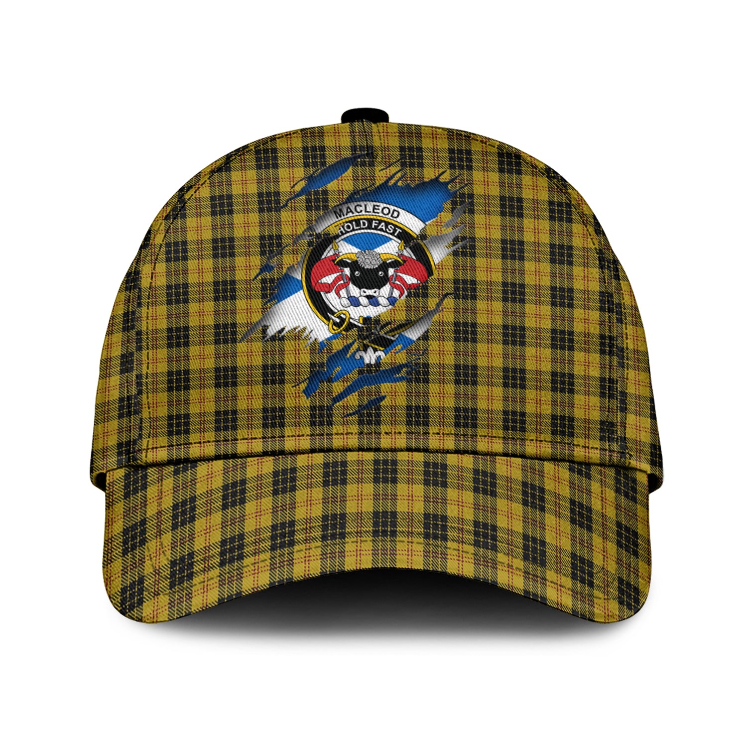 MacLeod Tartan Plaid Cap, Family Crest In Me Style Tartan Baseball Cap TS23 Trucker Hats Custom Hats Gifts For Men & Women