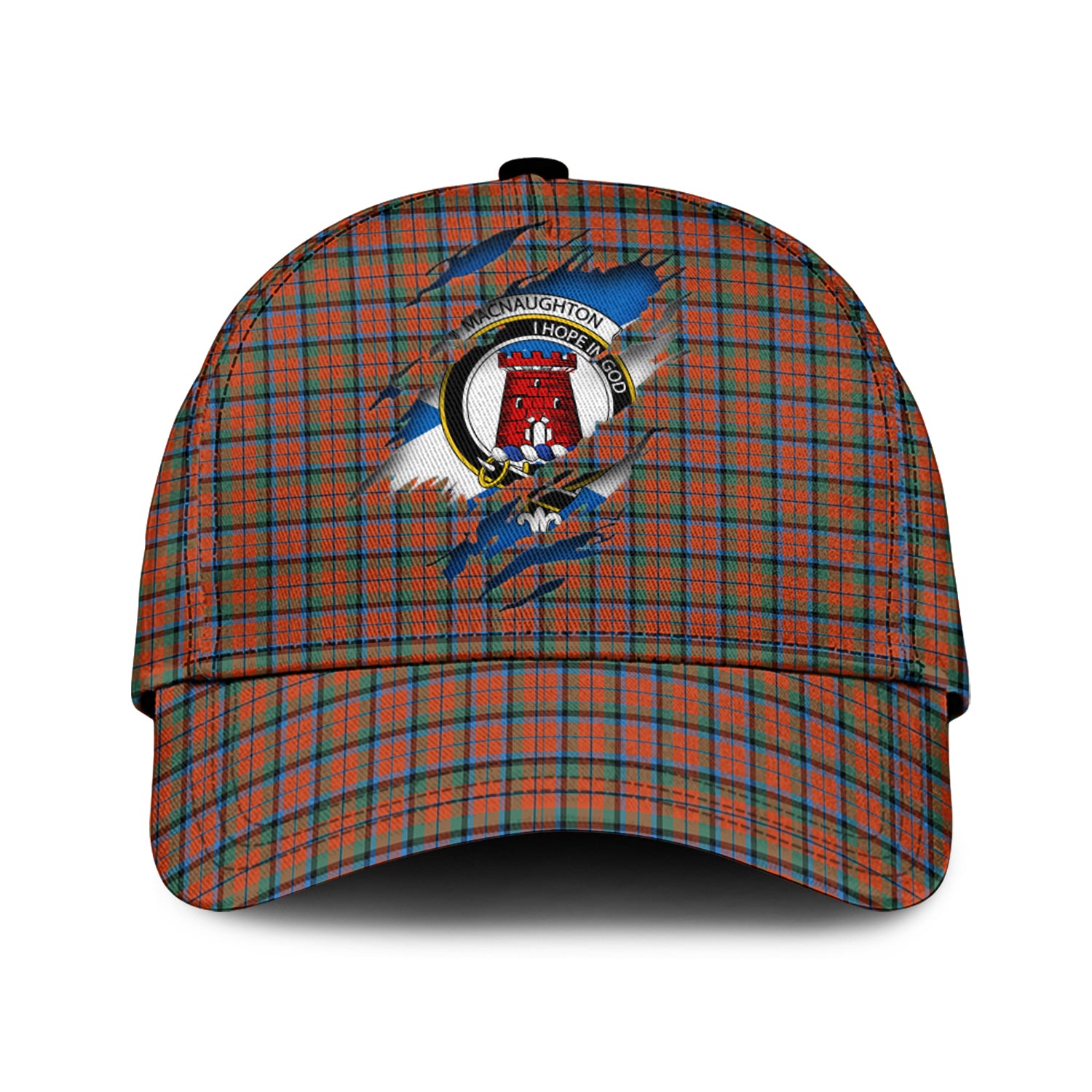 MacNaughton Ancient Tartan Plaid Cap, Family Crest In Me Style Tartan Baseball Cap TS23 Trucker Hats Custom Hats Gifts For Men & Women