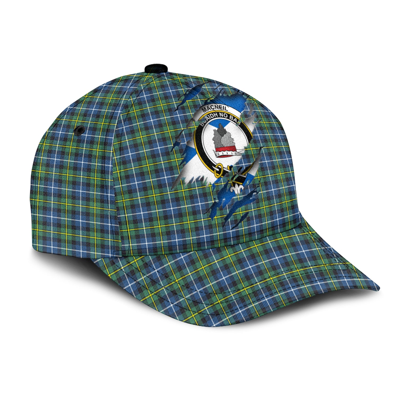 MacNeil of Barra Ancient Tartan Plaid Cap, Family Crest In Me Style Tartan Baseball Cap TS23 Trucker Hats Custom Hats Gifts For Men & Women