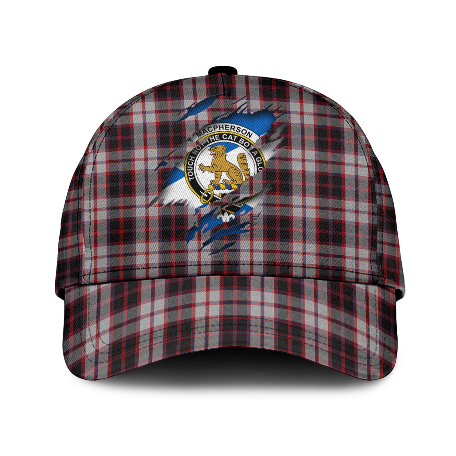 MacPherson Tartan Plaid Cap, Family Crest In Me Style Tartan Baseball Cap TS23 Trucker Hats Custom Hats Gifts For Men & Women