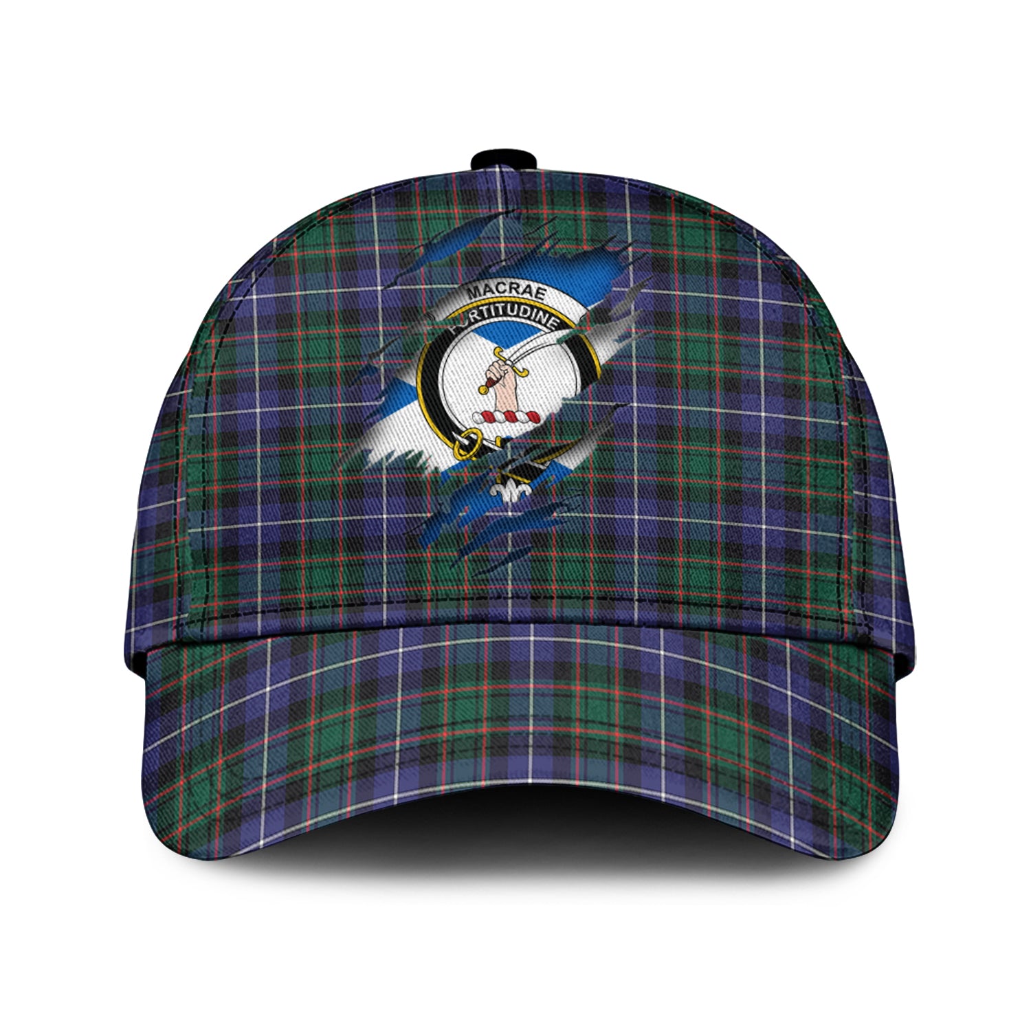 MacRae Hunting Modern Tartan Plaid Cap, Family Crest In Me Style Tartan Baseball Cap TS23 Trucker Hats Custom Hats Gifts For Men & Women
