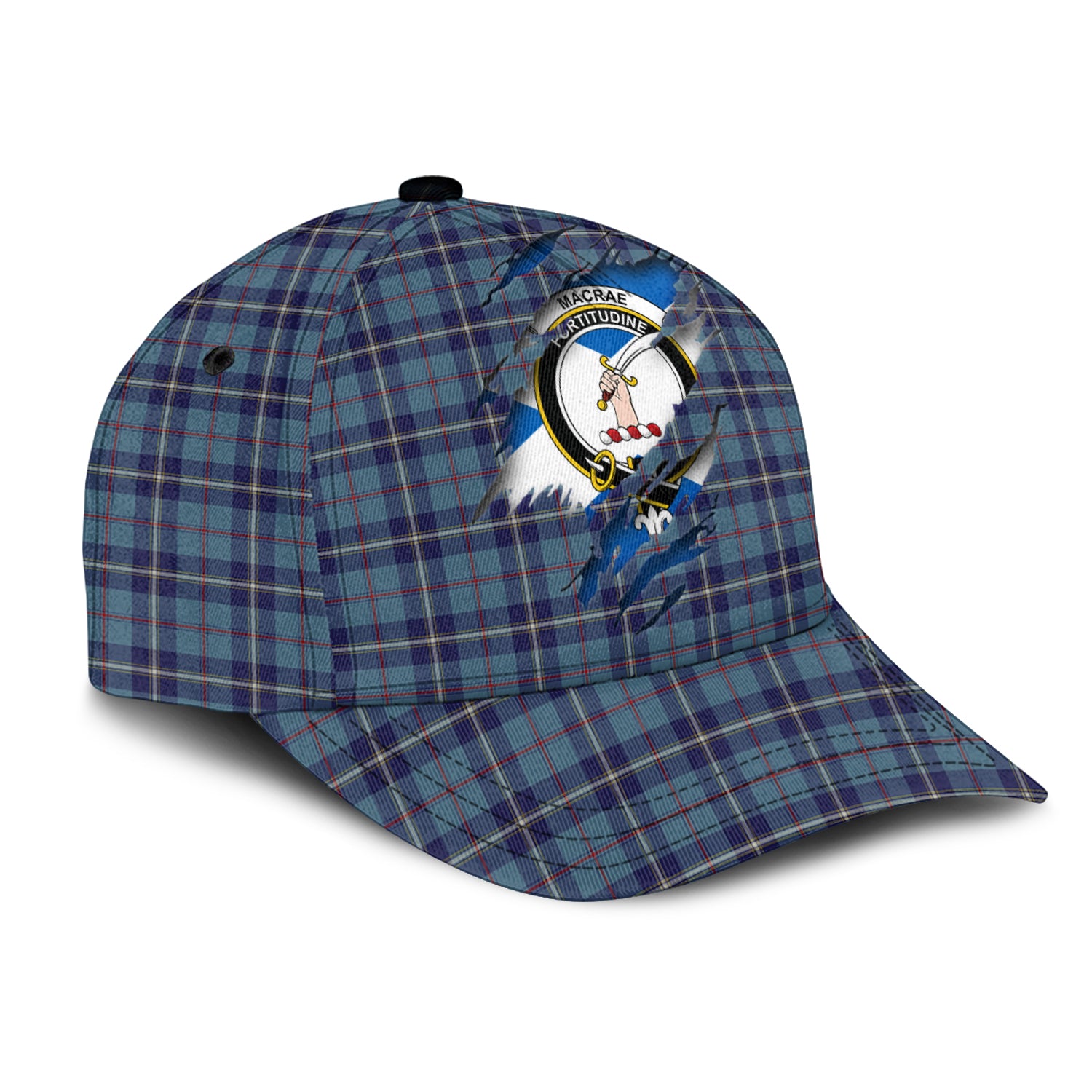 MacRaes of America Tartan Plaid Cap, Family Crest In Me Style Tartan Baseball Cap TS23 Trucker Hats Custom Hats Gifts For Men & Women