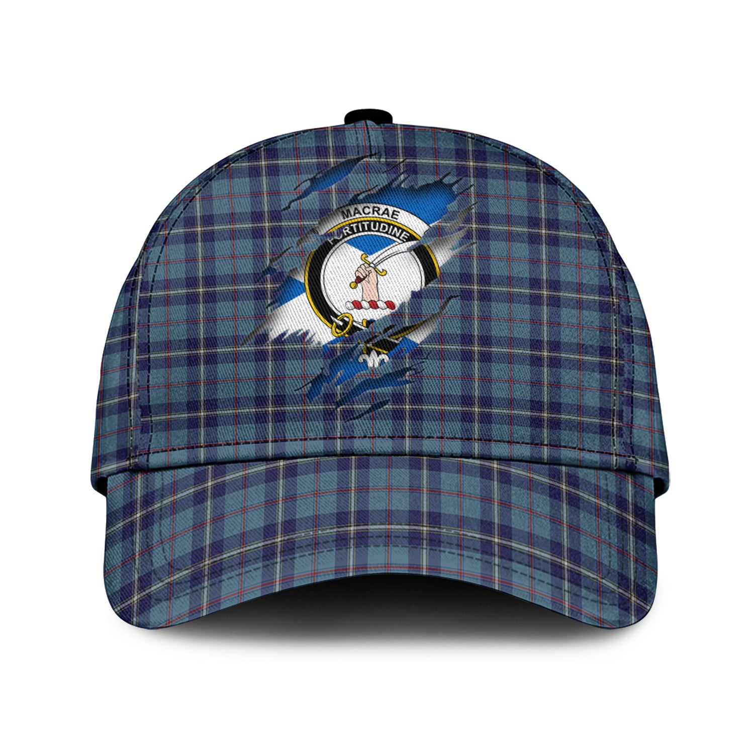 MacRaes of America Tartan Plaid Cap, Family Crest In Me Style Tartan Baseball Cap TS23 Trucker Hats Custom Hats Gifts For Men & Women