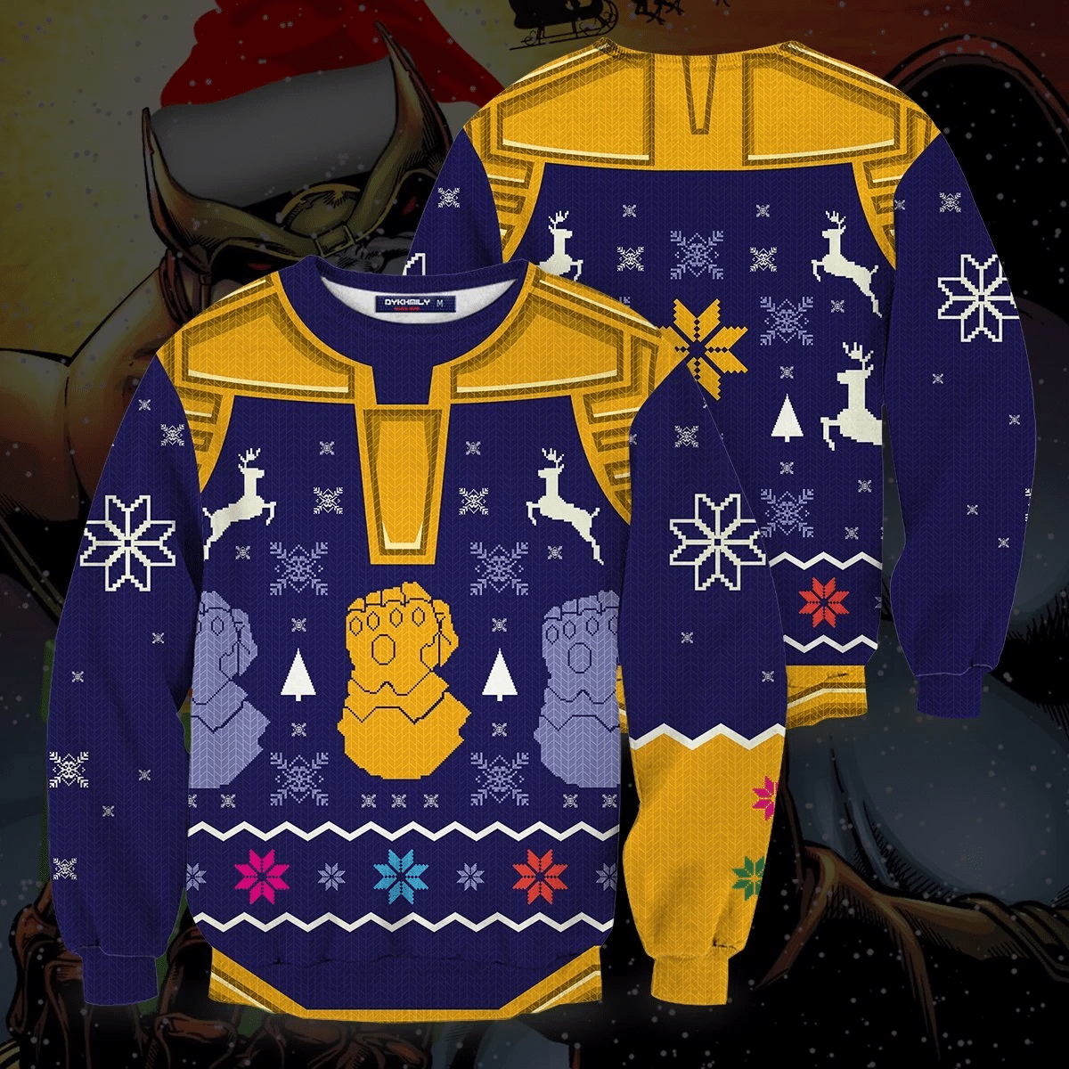 Mad Titan Ugly Christmas Sweater Adult 3D Funny Matching for family