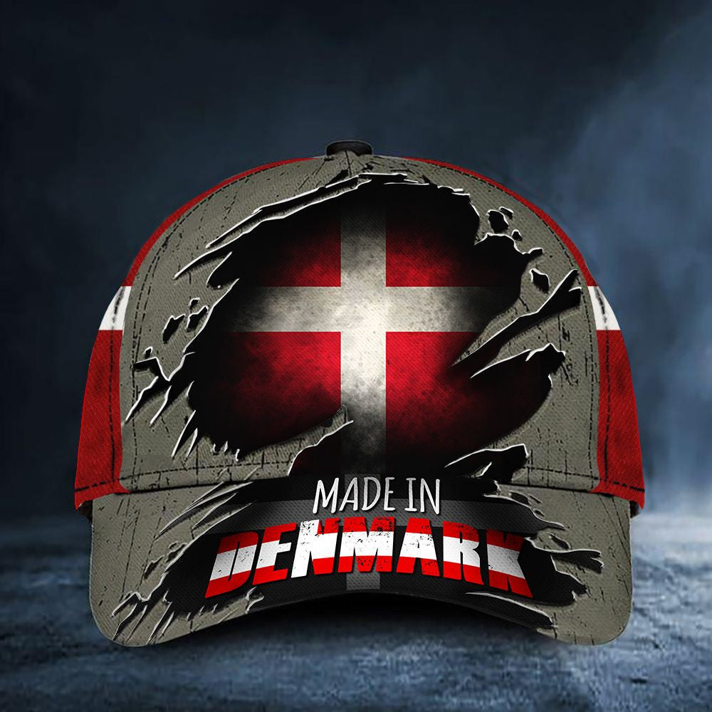 Made In Denmark Baseball Hat Denmark Flag Old Retro Cap Unique Proud Of Danish Patriots Hat Classic Cap Trucker Hats Custom Hats Gifts For Men & Women