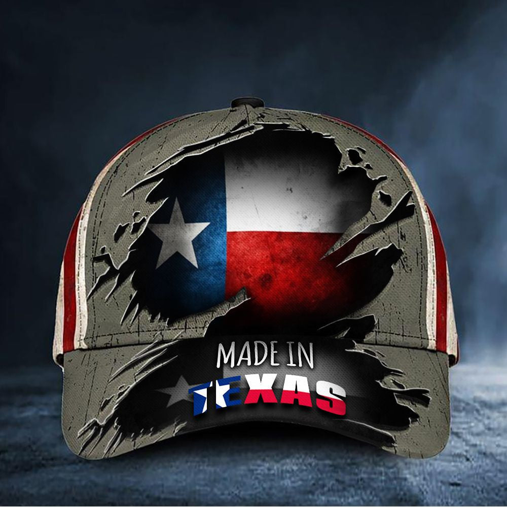 Made In Texas Hat American Flag Texas Baseball Cap Patriotic Proud Texan Merchandise Hat Classic Cap Trucker Hats Custom Hats Gifts For Men & Women