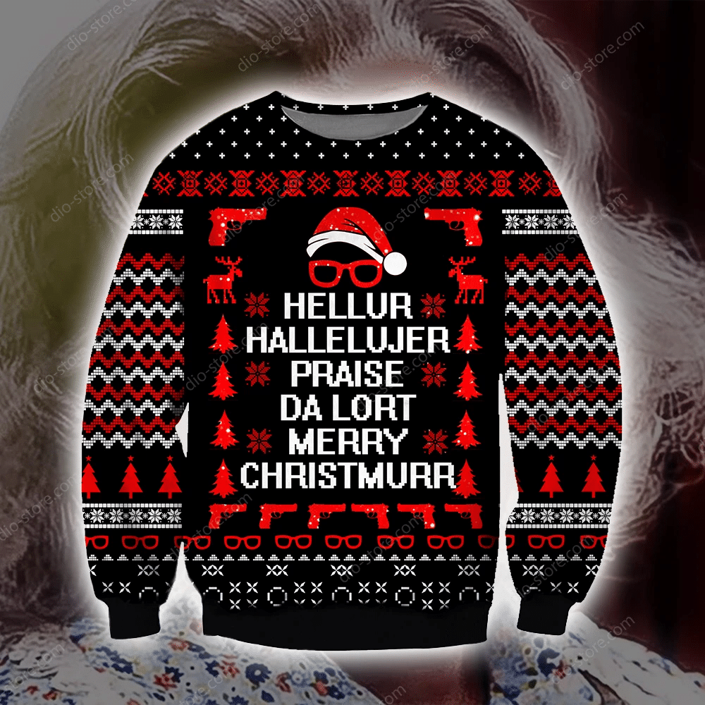 Madea Christmas Knitting Pattern 3D Print Ugly Christmas Sweater Adult 3D Funny Matching for family