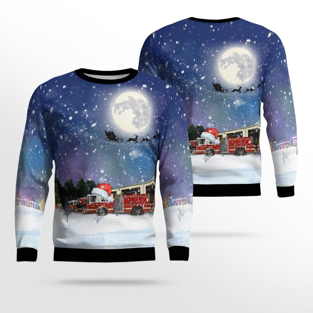 Madison Wisconsin City of Madison Fire Department Christmas Ugly Sweater Christmas Unisex Sweaters Gift For Christmas