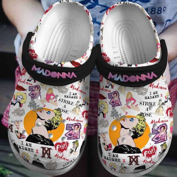 Madonna Music Crocs Crocband Clogs Shoes Comfortable For Men Women and Kids