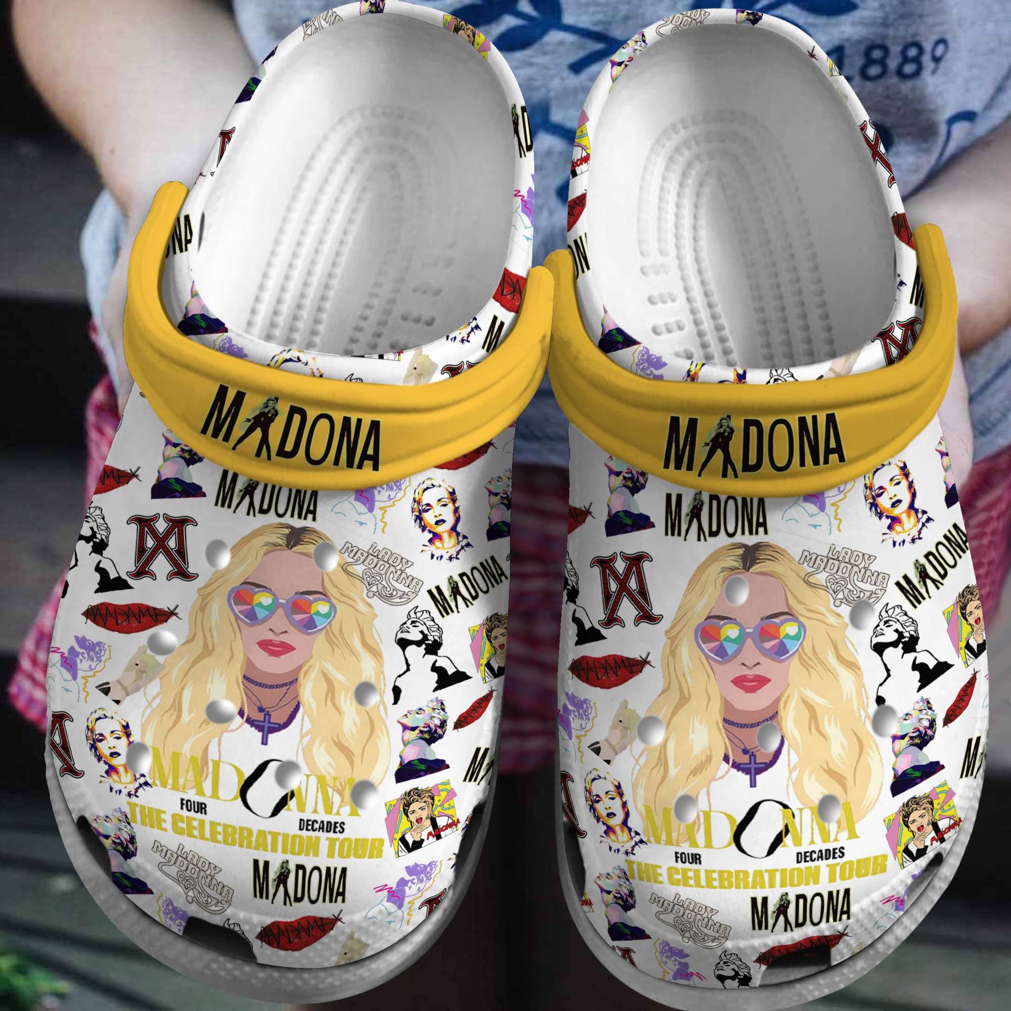 Madonna Music Crocs Crocband Clogs Shoes Comfortable For Men Women and Kids