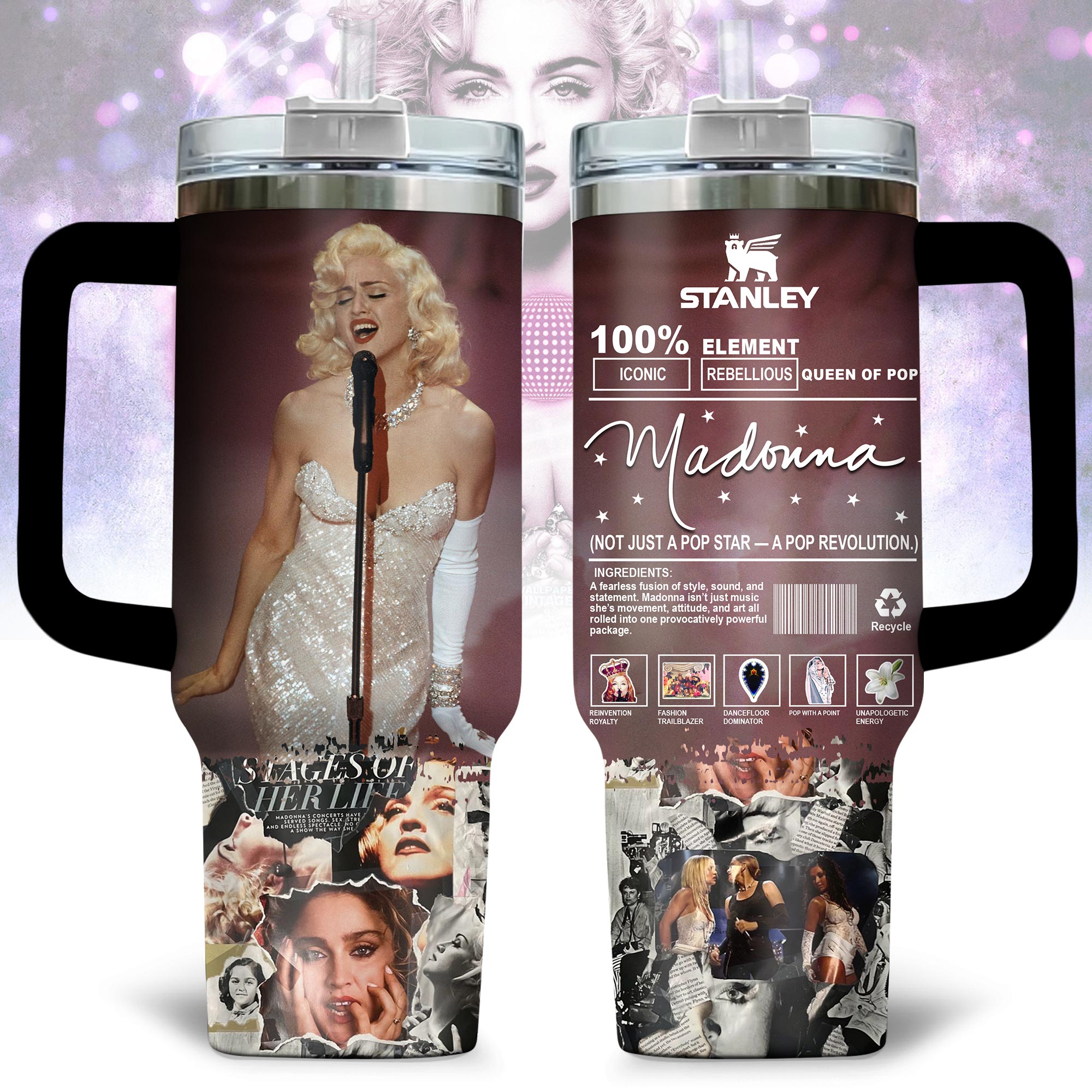 Madonna Music Custom Stanley Cup 40 oz 30 oz Tumbler With HandleTVC2301174
