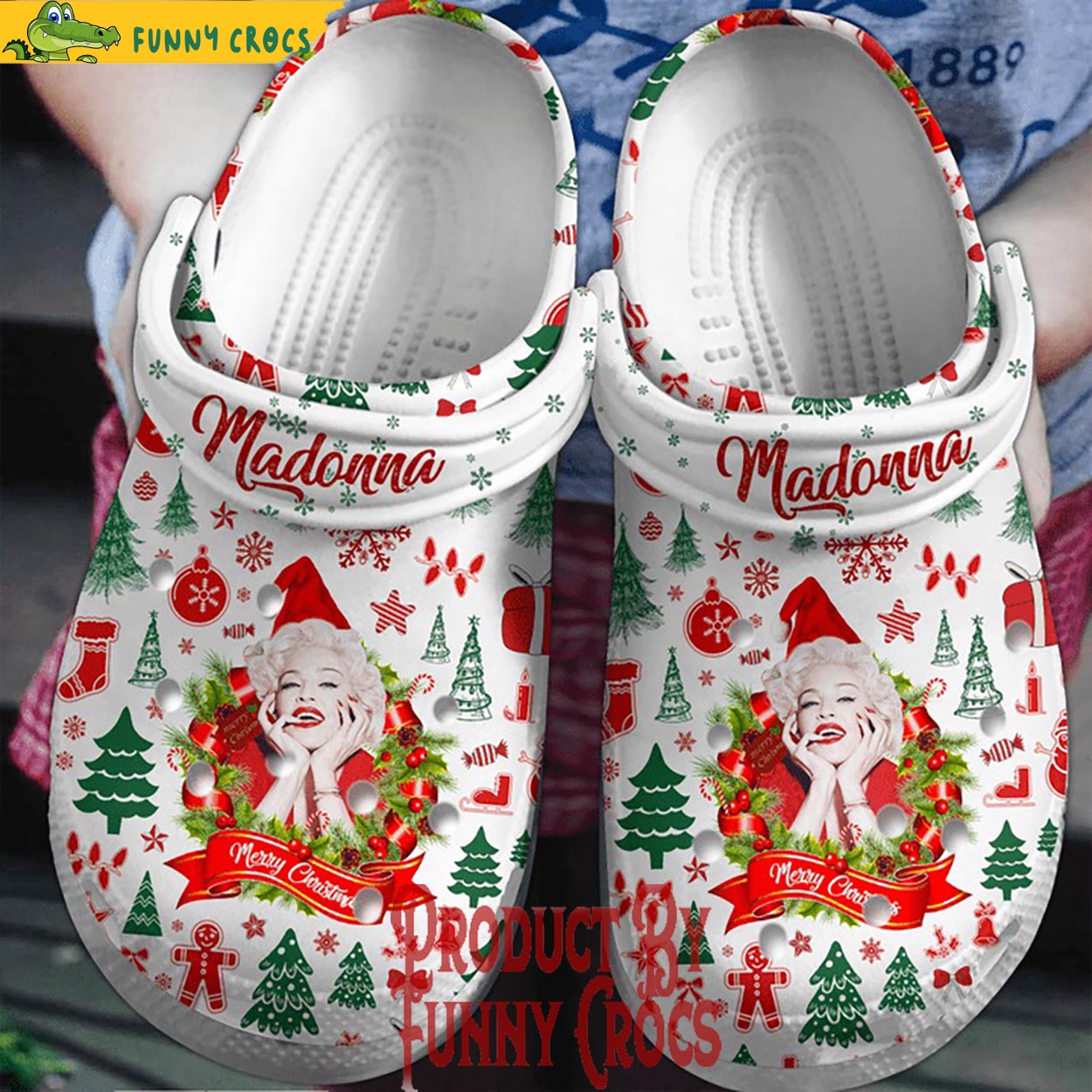 Madonna Music Merry Christmas Crocs Crocband Clogs Shoes Comfortable For Men Women and Kids